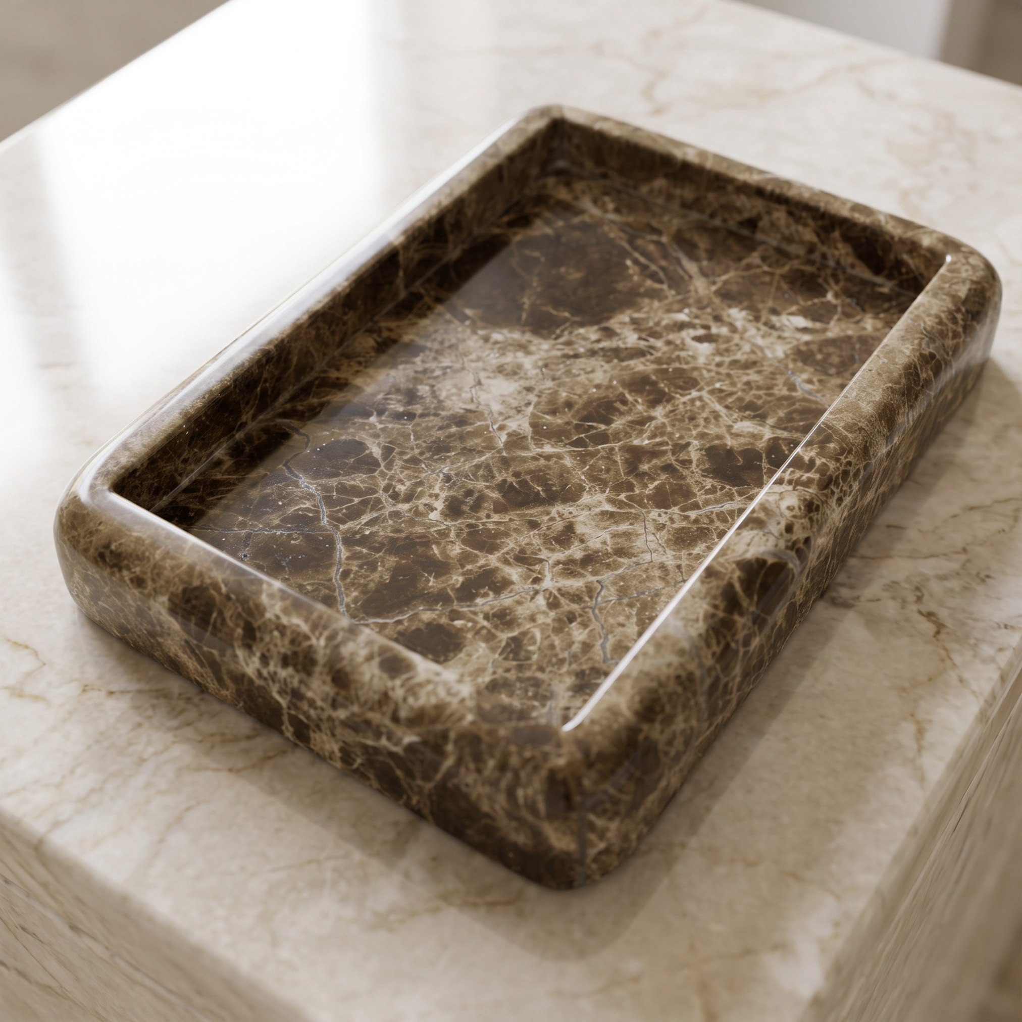 Imperial Marble Soap Dish - 14.3x10.3x2.2 cm-hbxdecorandfurnishings-bathroomaccessories-bathroomsets-image-1