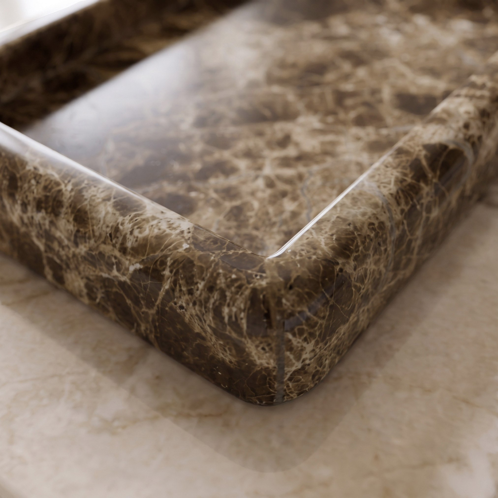 Imperial Marble Soap Dish - 14.3x10.3x2.2 cm-hbxdecorandfurnishings-bathroomaccessories-bathroomsets-image-2