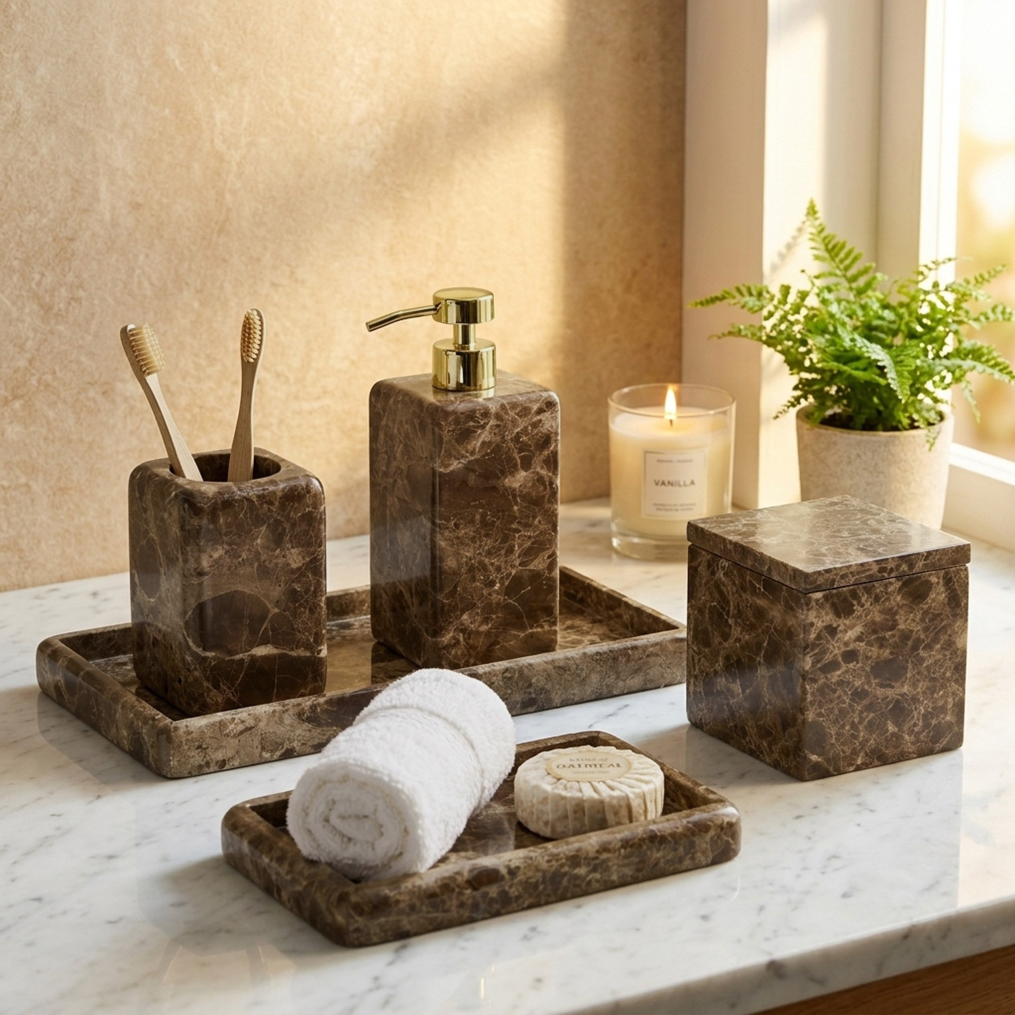 Imperial Marble Cotton Jar - 10.2x10.2x11.4 cm-hbxhomeware-bathandlaundry-tissueboxesandcottonjars-image-5