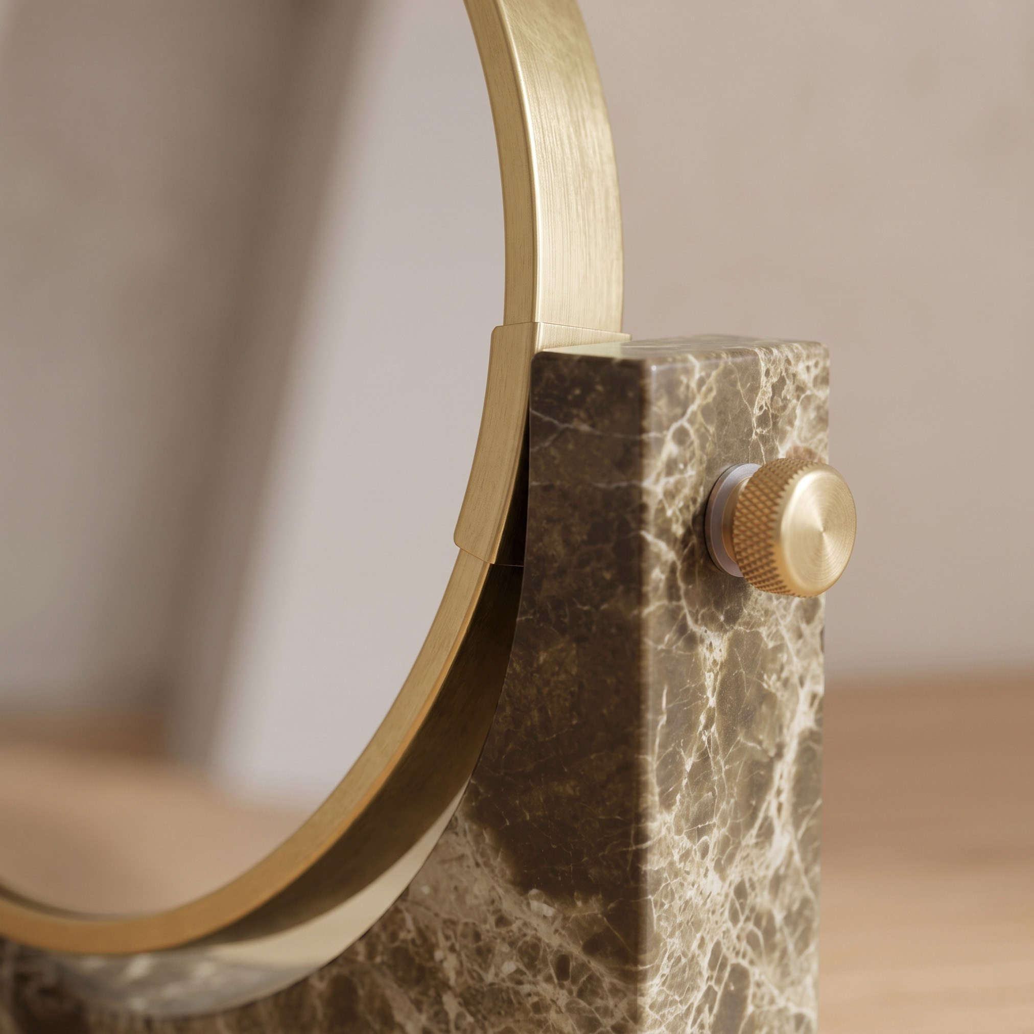 Imperial Marble Table Mirror - 19.3x4.2x13.5 cm-hbxdecorandfurnishings-bathroomaccessories-bathroomsets-image-2