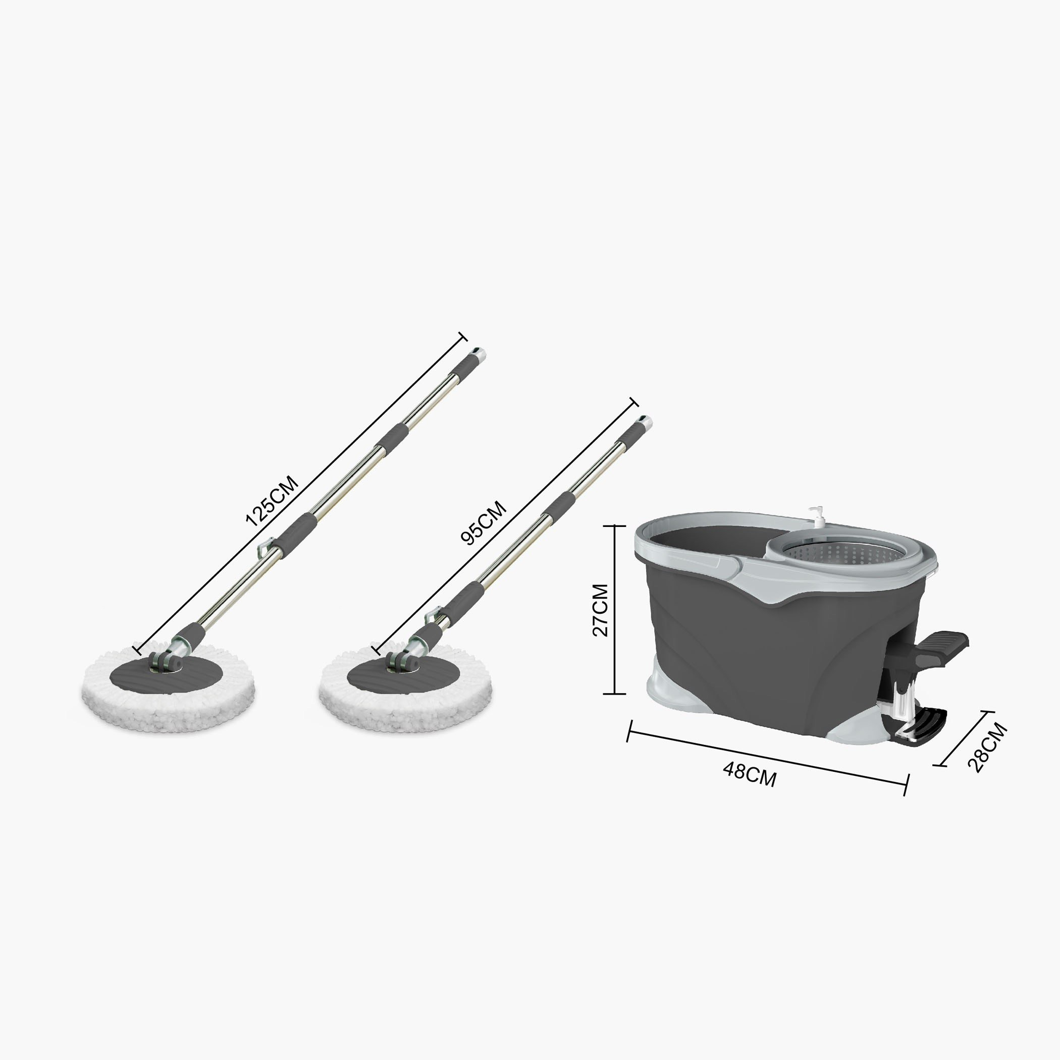 Elite Classic Pedal Spin Mop with 2 Mop Heads-hbxhomeware-hbxbathroom-image-2