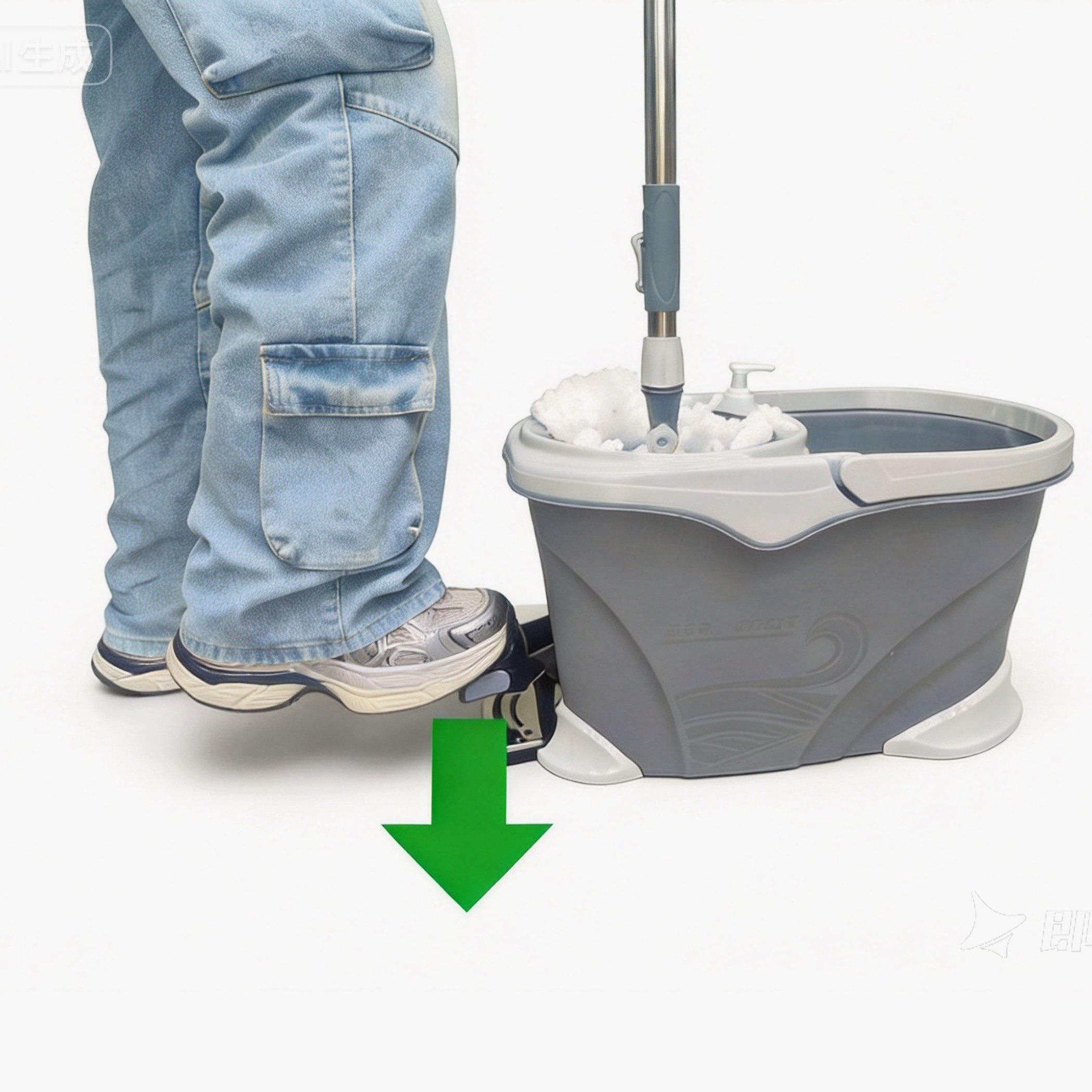 Elite Classic Pedal Spin Mop with 2 Mop Heads-hbxhomeware-hbxbathroom-image-4