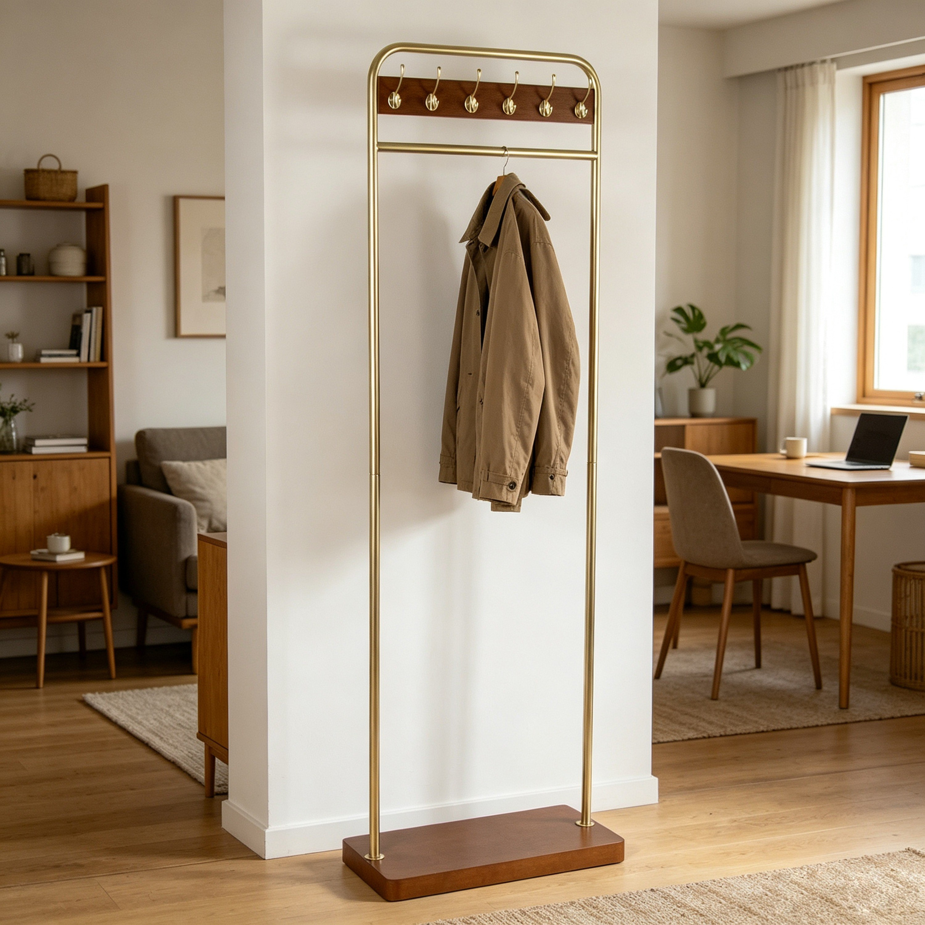 Minerva Garment Rack with 6 Hooks - 60x30x180 cm-PROMO_HB_SA_SETFOR1299_270826-image-1