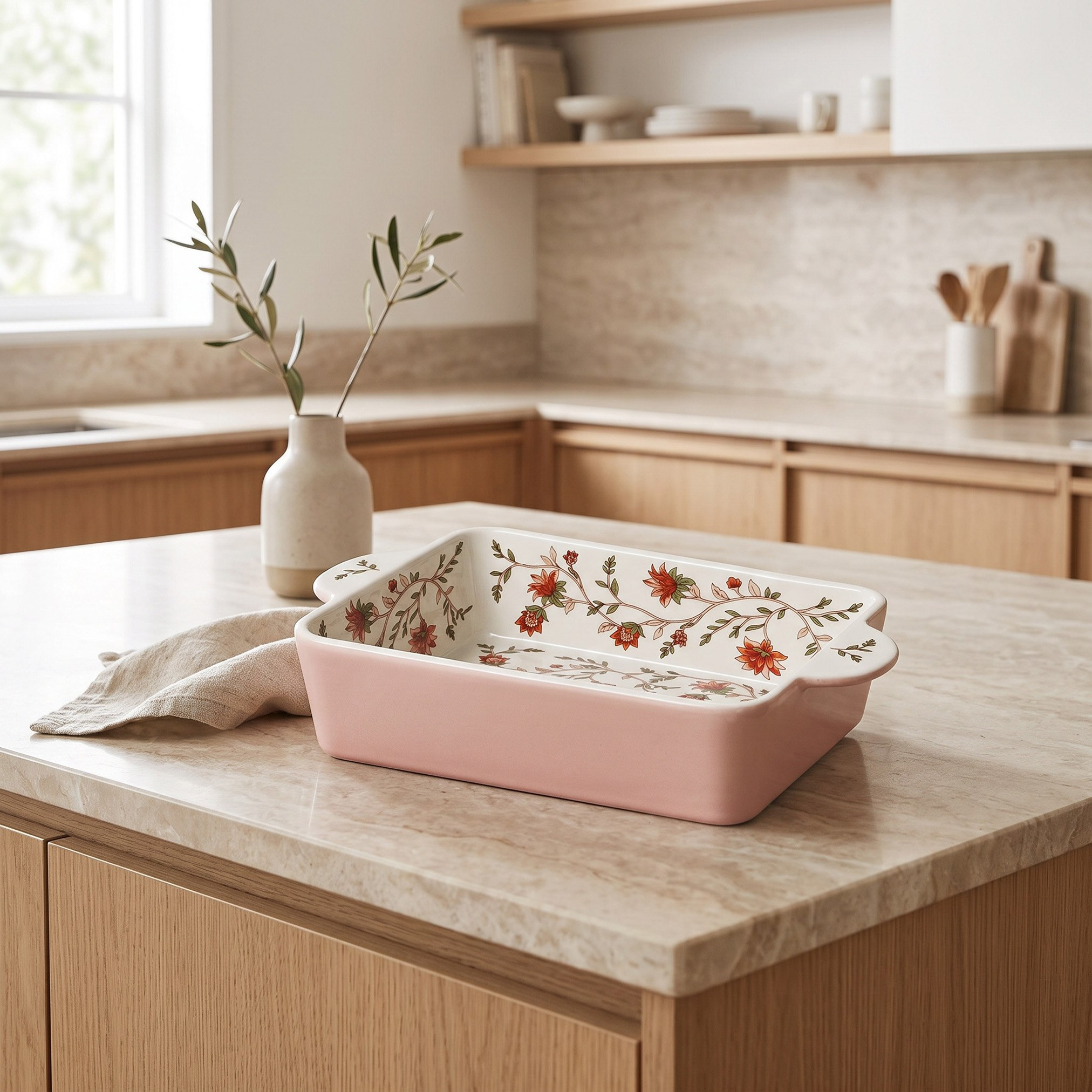 Floral Fiesta Rectangular Dish - 25 cm-hbxdecorandfurnishings-tabletop-serveware-image-1