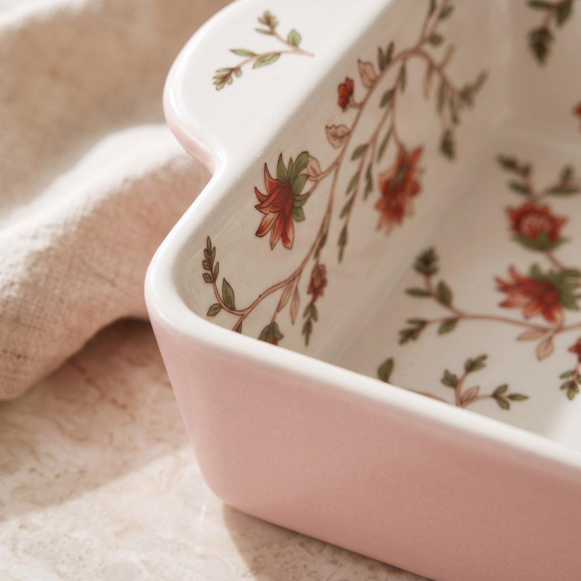 Floral Fiesta Rectangular Dish - 25 cm-hbxdecorandfurnishings-tabletop-serveware-image-2