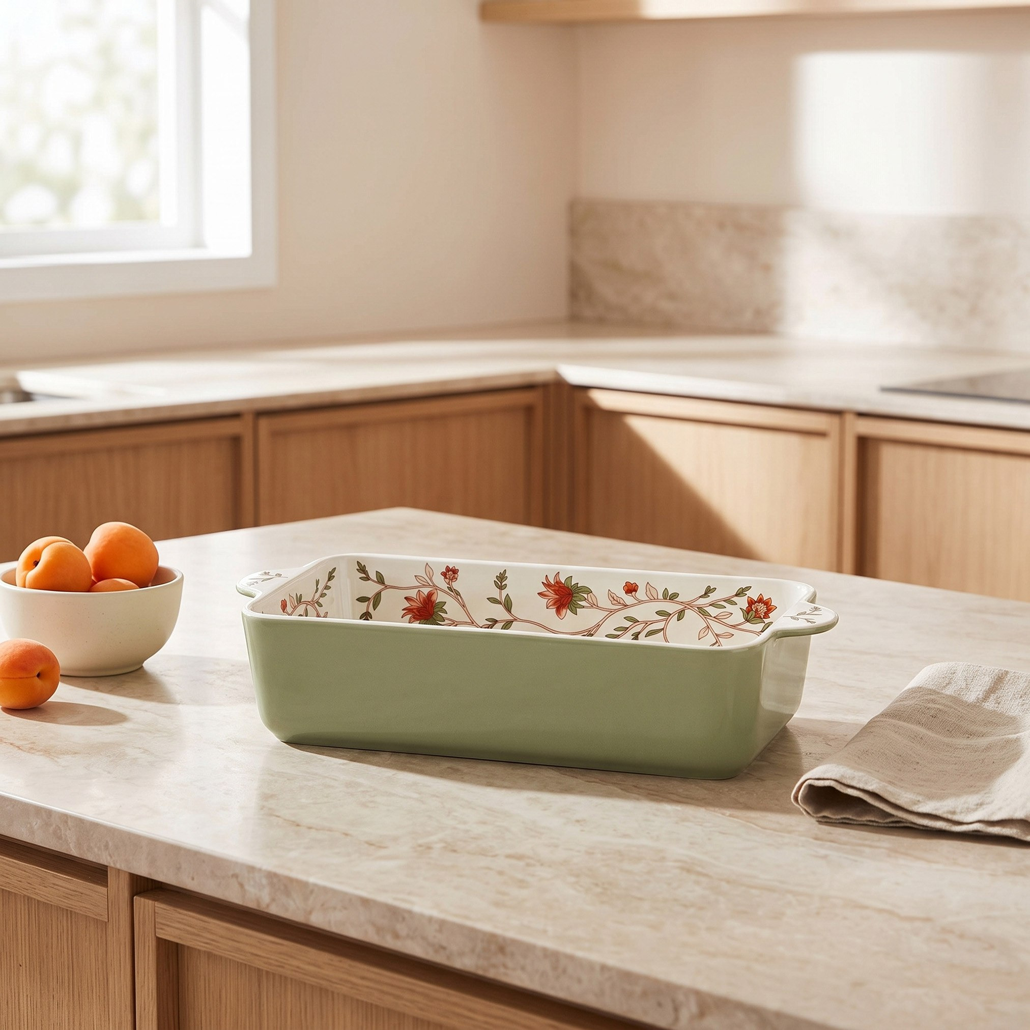 Floral Fiesta Rectangular Dish - 35 cm-hbxdecorandfurnishings-tabletop-serveware-image-1