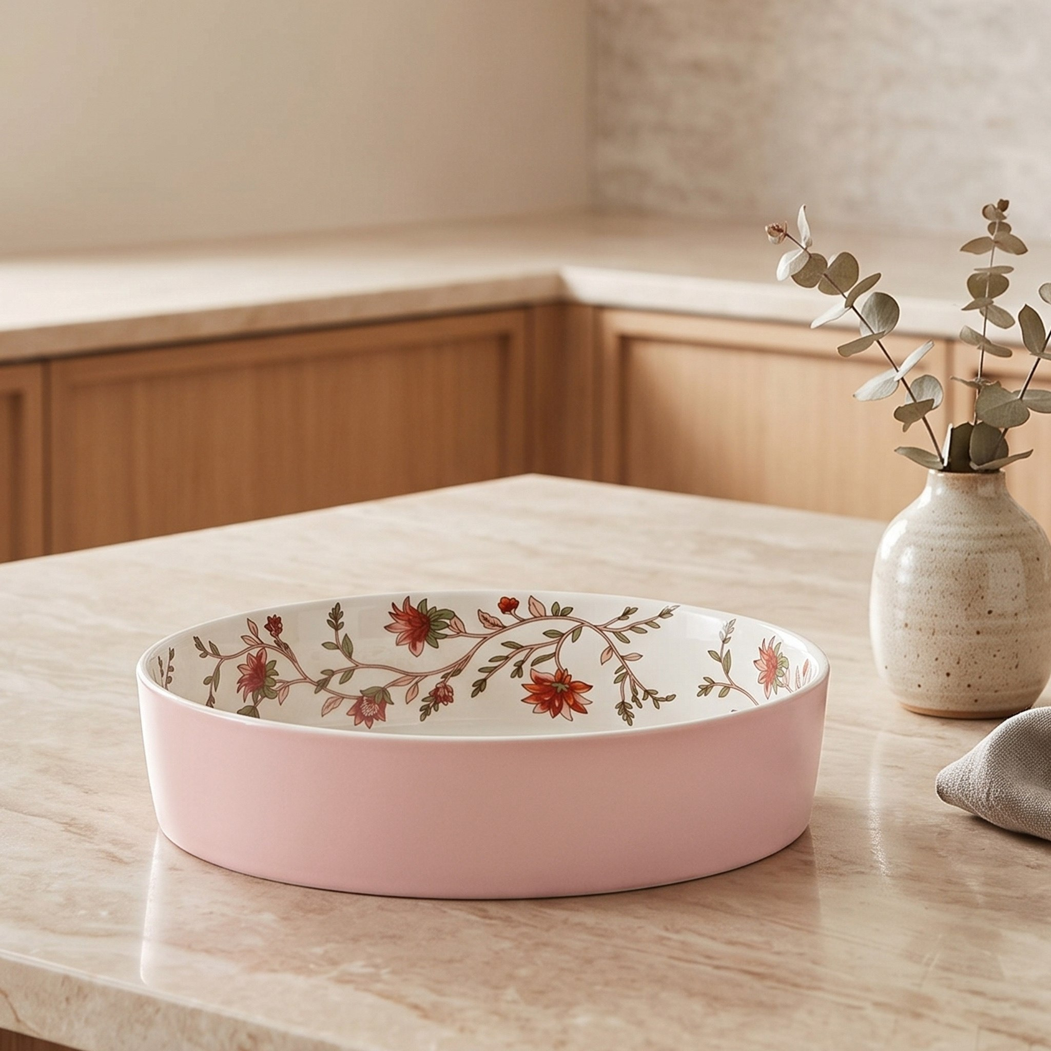 Floral Fiesta Round Dish - 24 cm-hbxdecorandfurnishings-tabletop-serveware-image-1