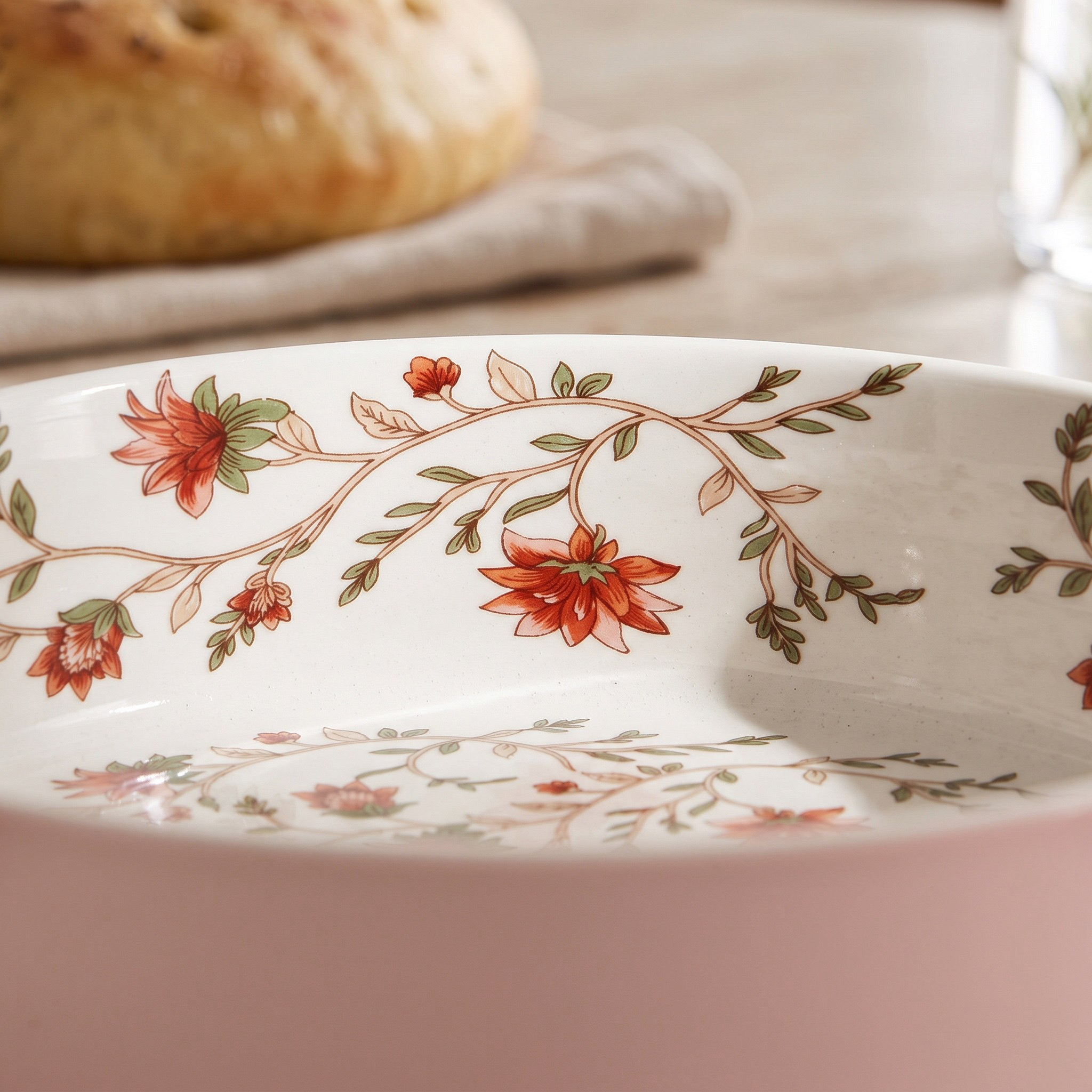Floral Fiesta Round Dish - 24 cm-hbxdecorandfurnishings-tabletop-serveware-image-2
