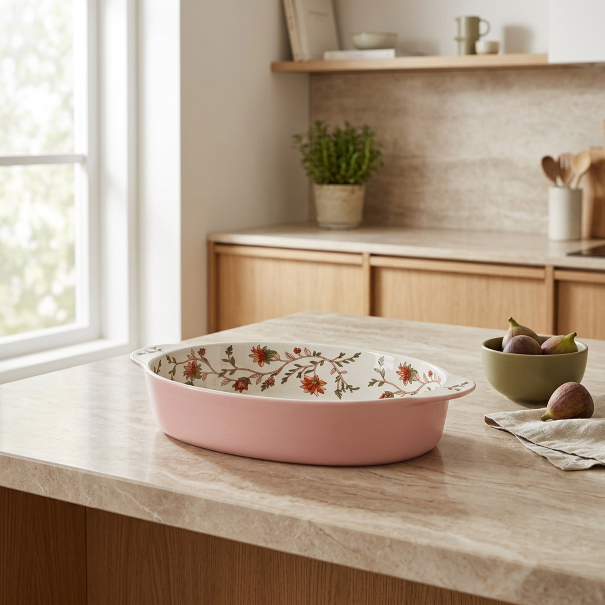 Floral Fiesta Oval Dish - 35.7 cm-hbxdecorandfurnishings-tabletop-serveware-image-1