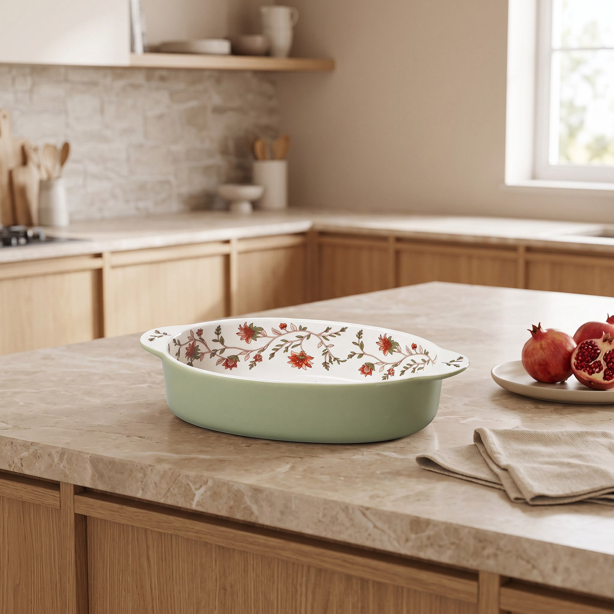 Floral Fiesta Oval Dish - 27.5 cm-hbxdecorandfurnishings-tabletop-serveware-image-1