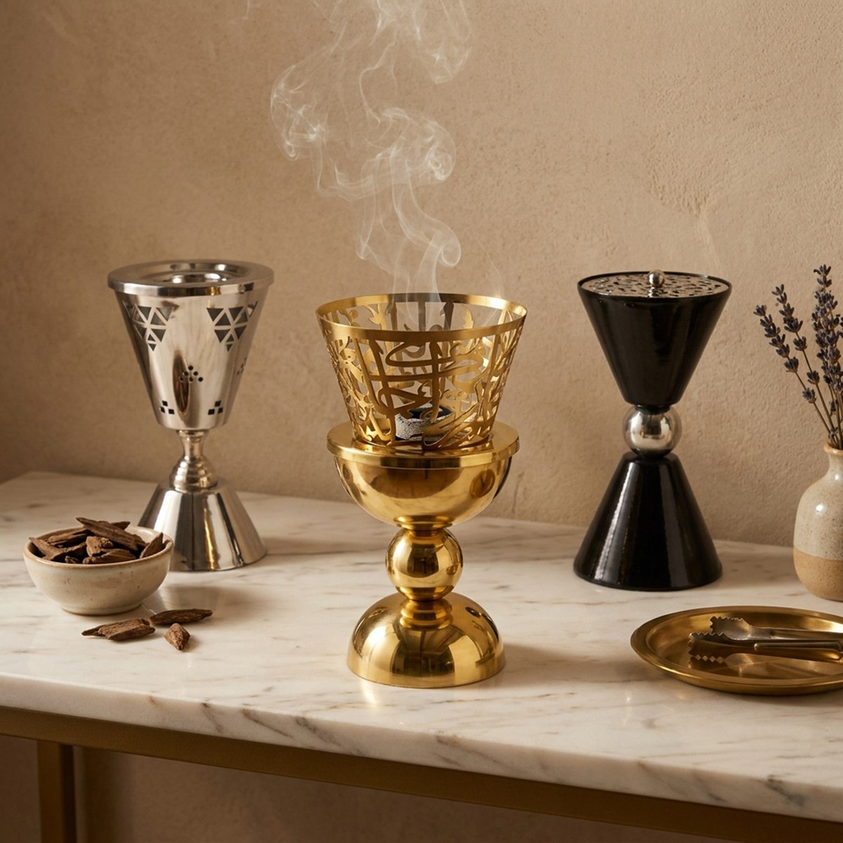 Meher Bukhoor Pot - 12.7x12.7x25.5 cm-hbxbedroom-homefragrance-oilburners-image-4