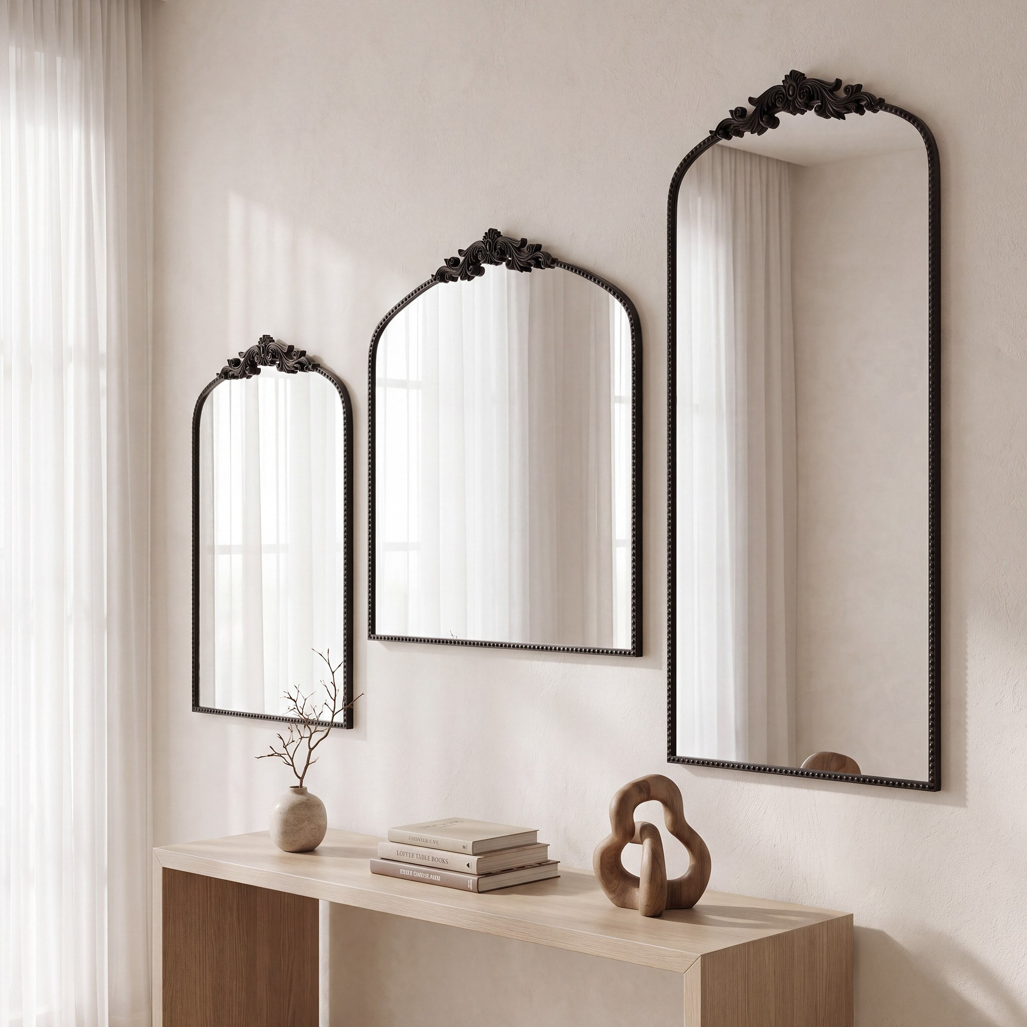 Aayra Lume Ornate Mirror - 102x71 cm-hbxbedroom-walldecor-mirrors-image-4