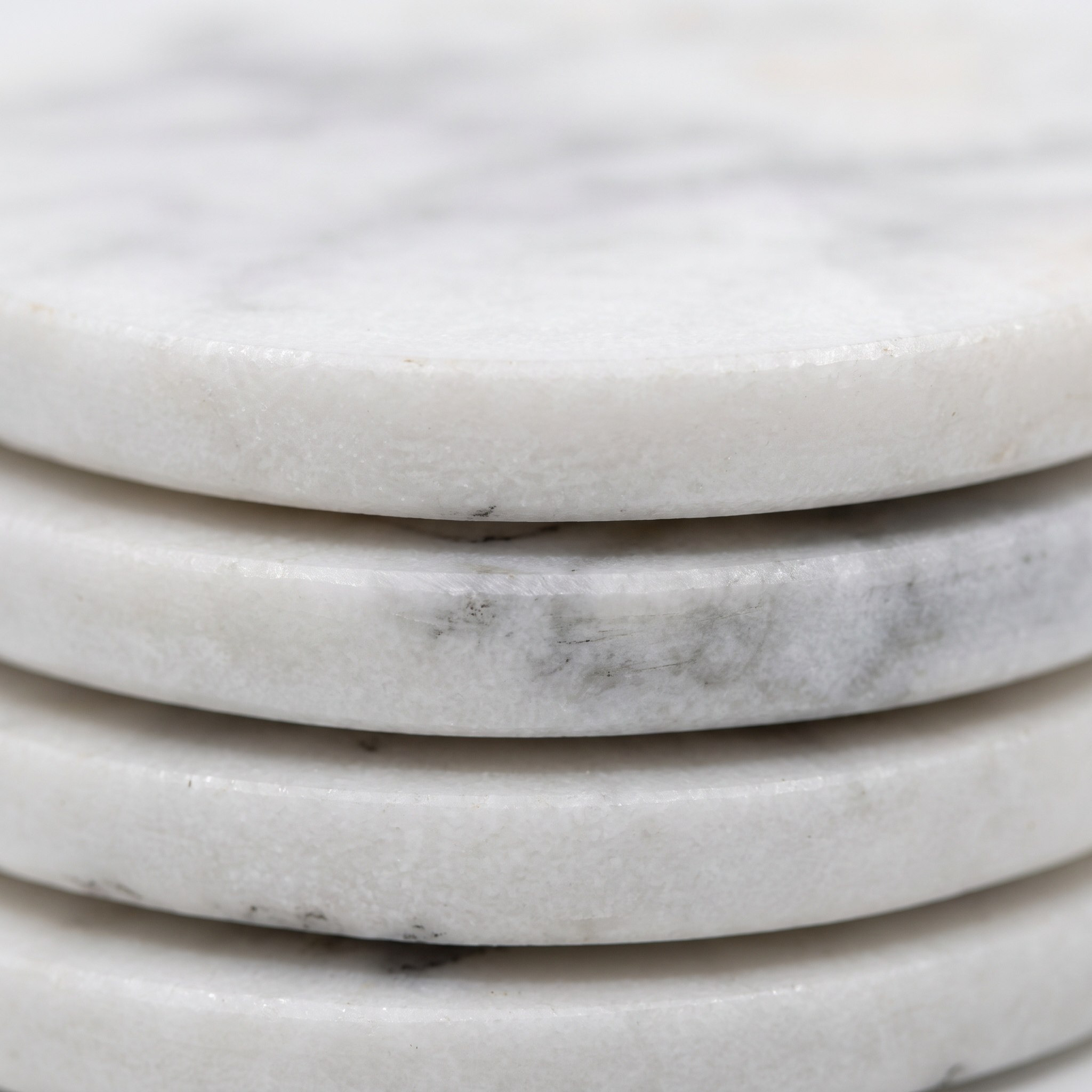 Bianca 4-Piece Marble Round Coaster Set - 10.5x10.5x5 cm-hbxkitchen-kitchenware-kitchenaccessories-image-2