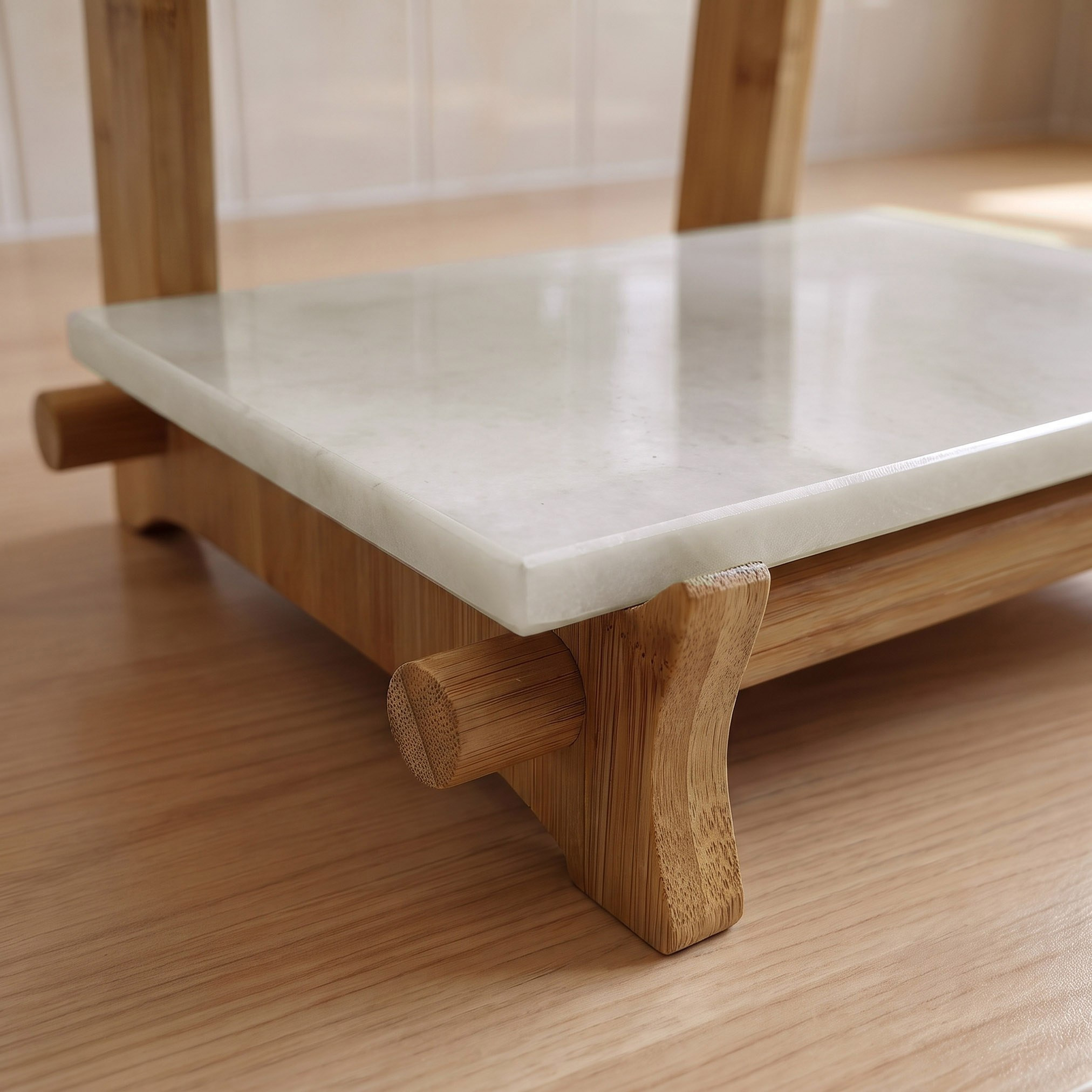 حامل كيك رخامي بطبقتين وتصميم فاخر من بيانكا - 33x18.5x31.5 سم-hbxdecorandfurnishings-tabletop-serveware-image-3