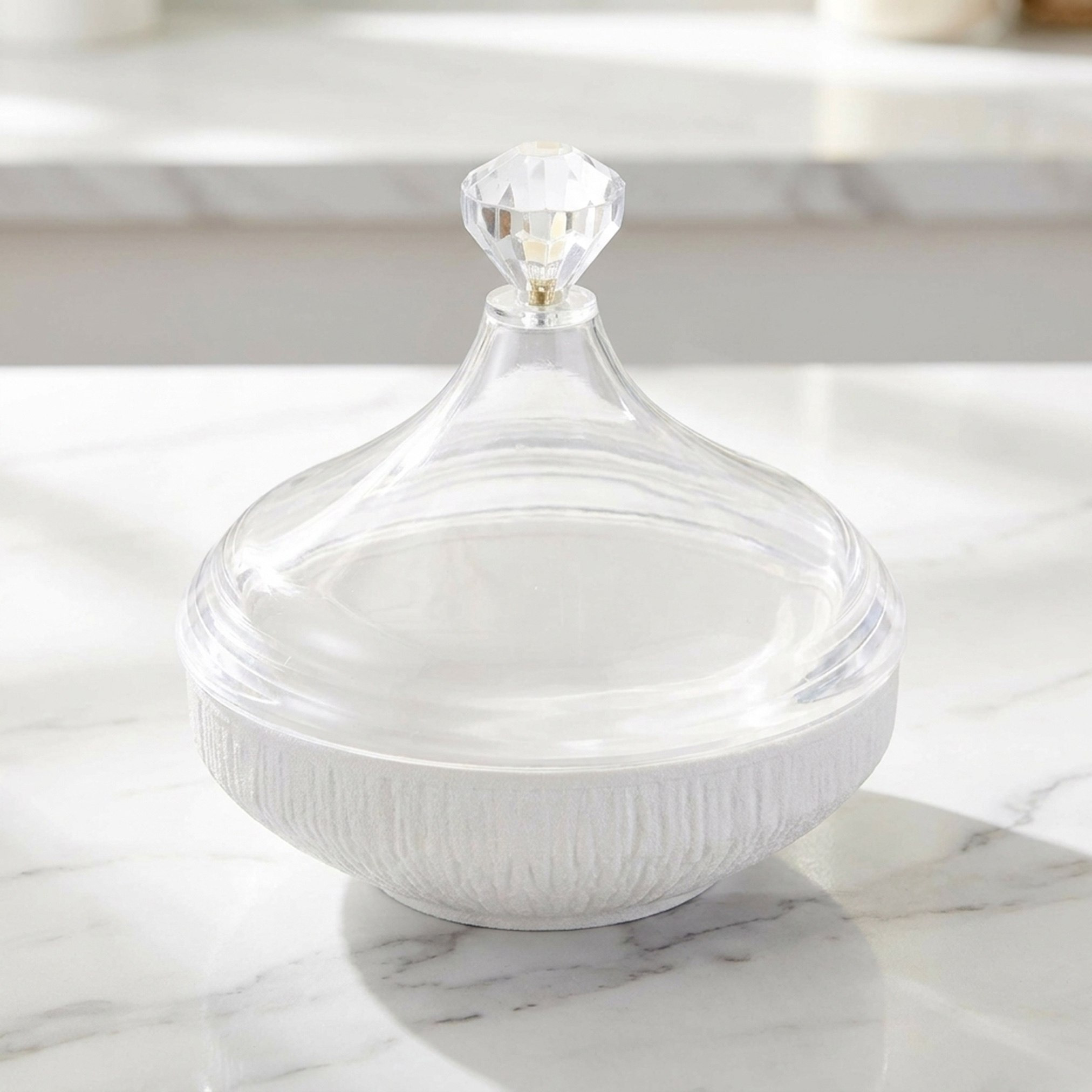 Celtic Date Serving Bowl with Acrylic Lid - 13x13x4.7 cm-hbxdecorandfurnishings-tabletop-serveware-image-1