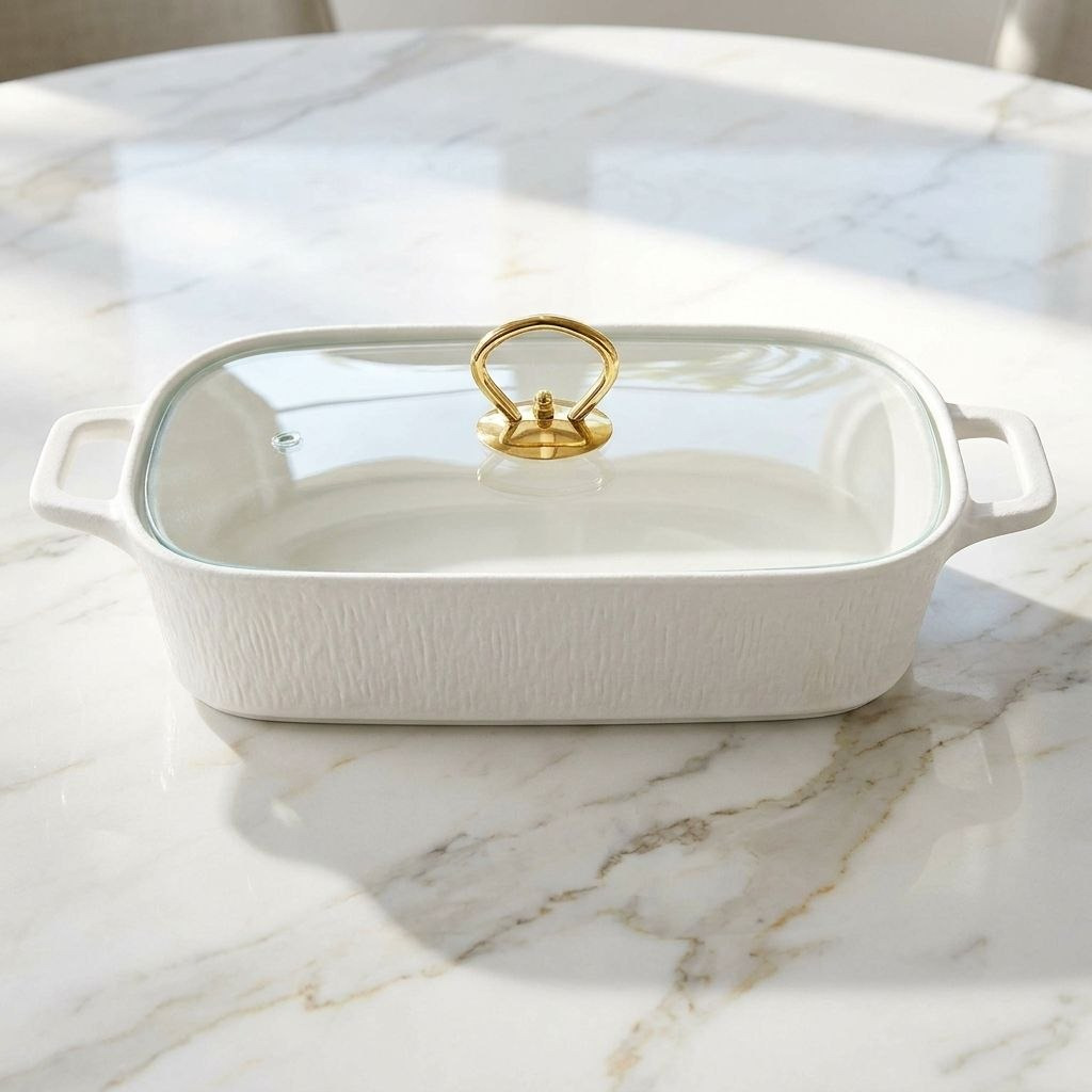Celtic Rectangular Food Warmer with Candle Stand -1.1 L-hbxdecorandfurnishings-tabletop-serveware-image-3