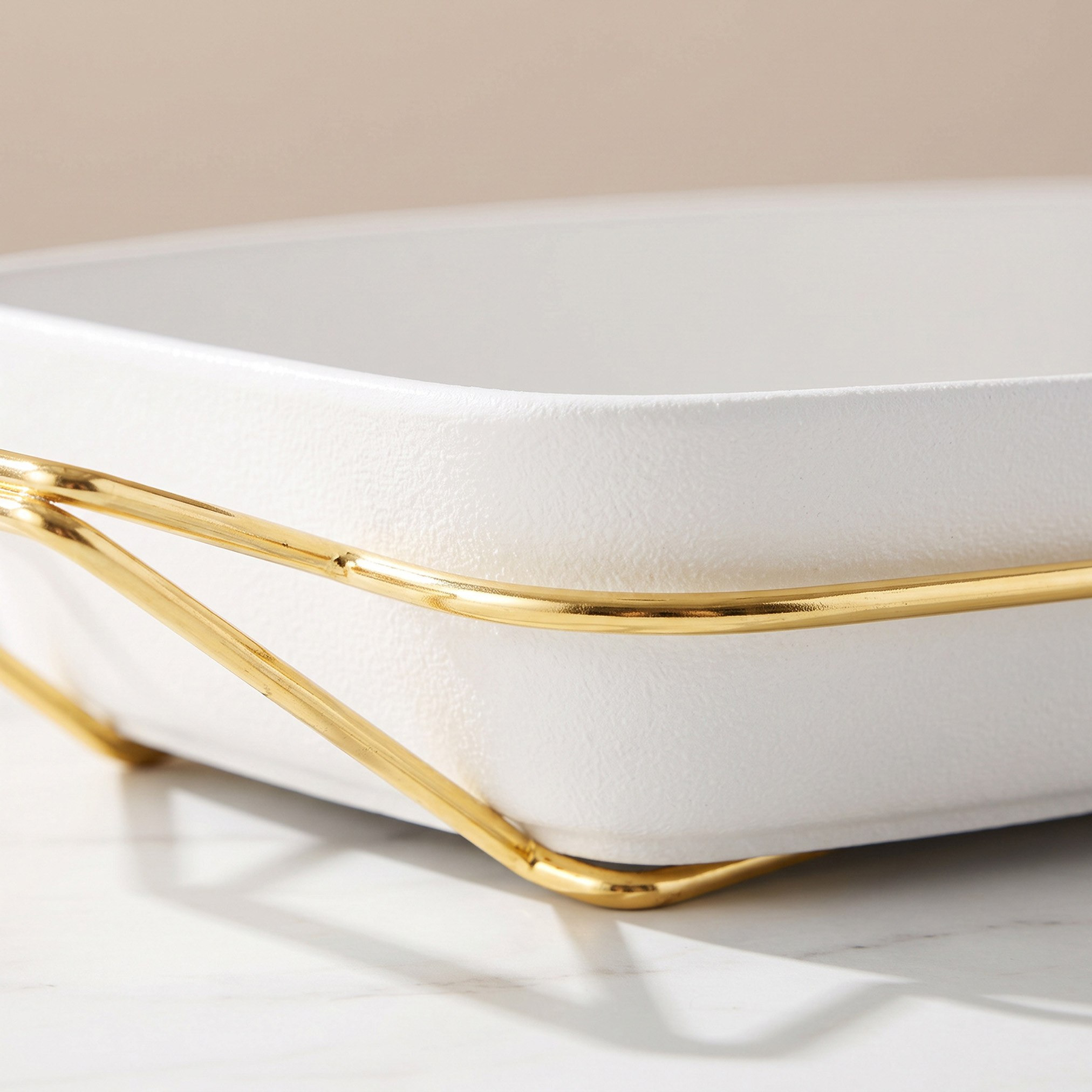 Celtic Rectangular Serving Dish with Stand - 25.8x18x5.8 cm-hbxdecorandfurnishings-tabletop-serveware-image-4