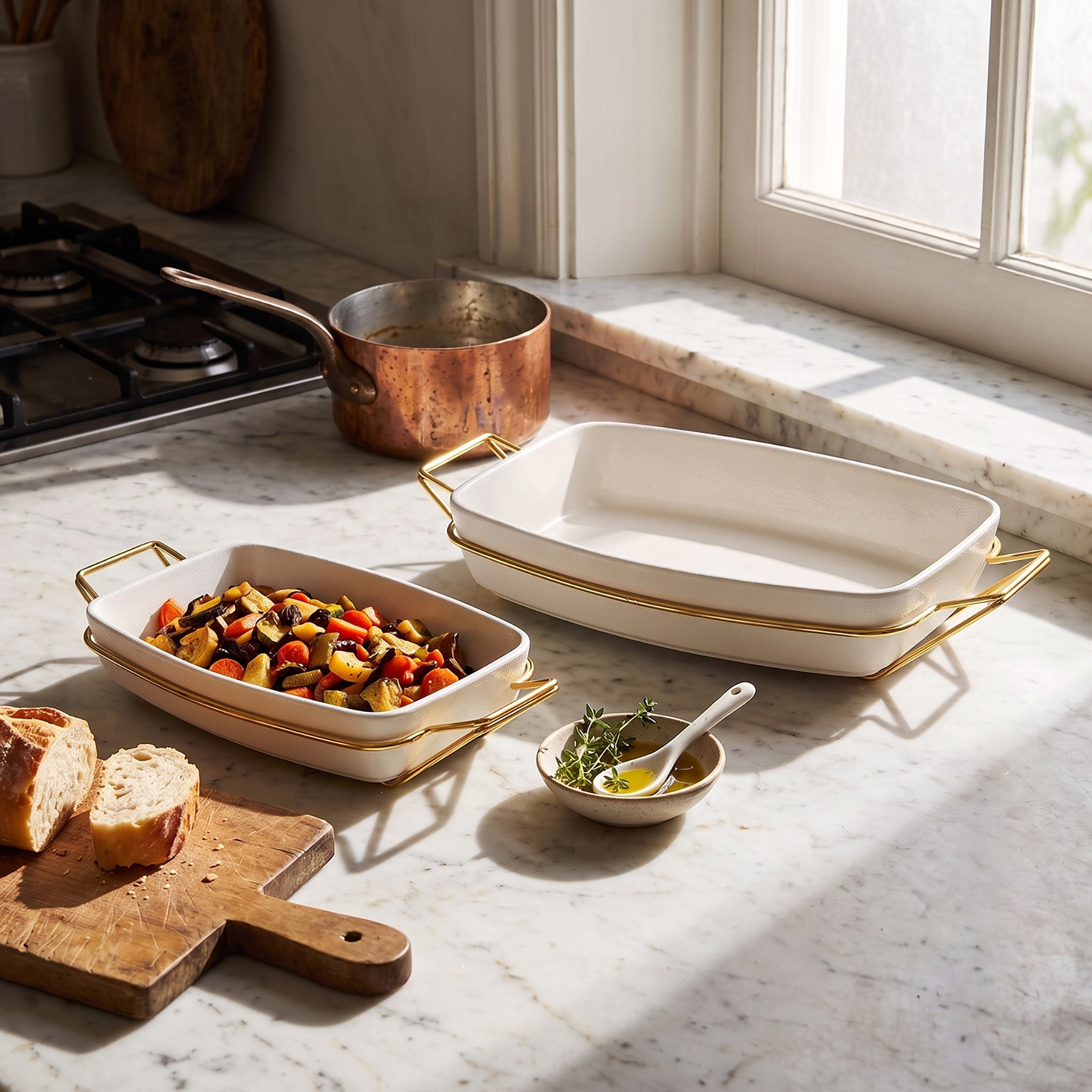 Celtic Rectangular Serving Dish with Stand - 25.8x18x5.8 cm-hbxdecorandfurnishings-tabletop-serveware-image-5