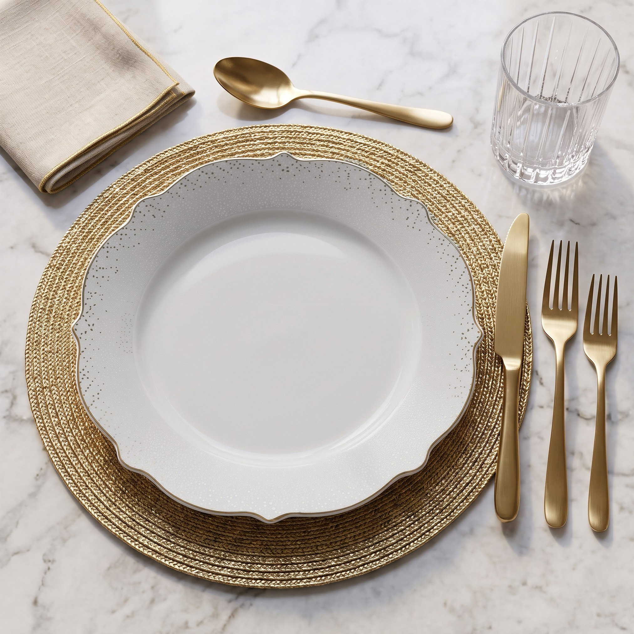 Lena New Bone China Dinner Plate - 26.5 cm-hbxdecorandfurnishings-tabletop-crockery-image-1