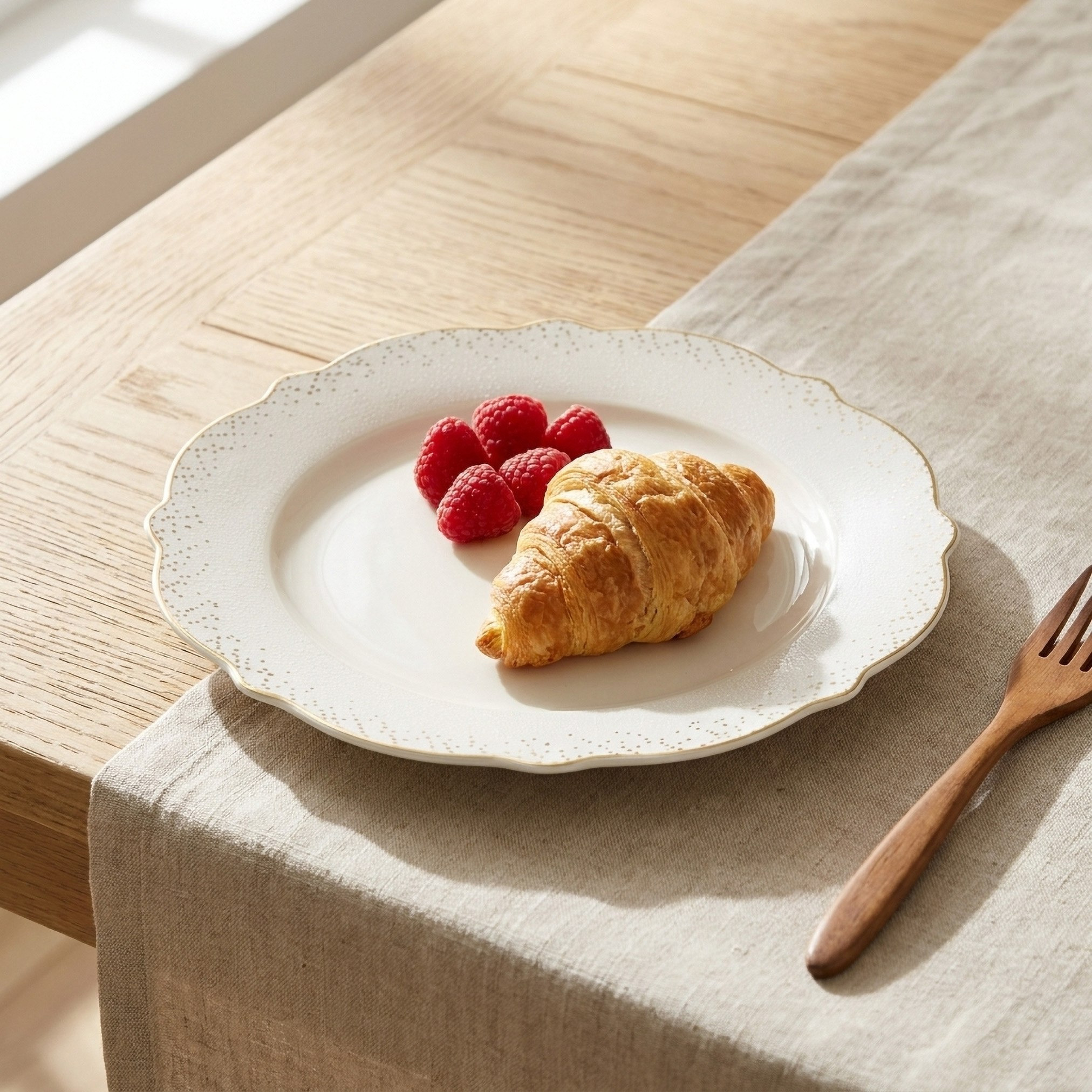 Lena New Bone China Side Plate - 19 cm-hbxdecorandfurnishings-tabletop-crockery-image-1