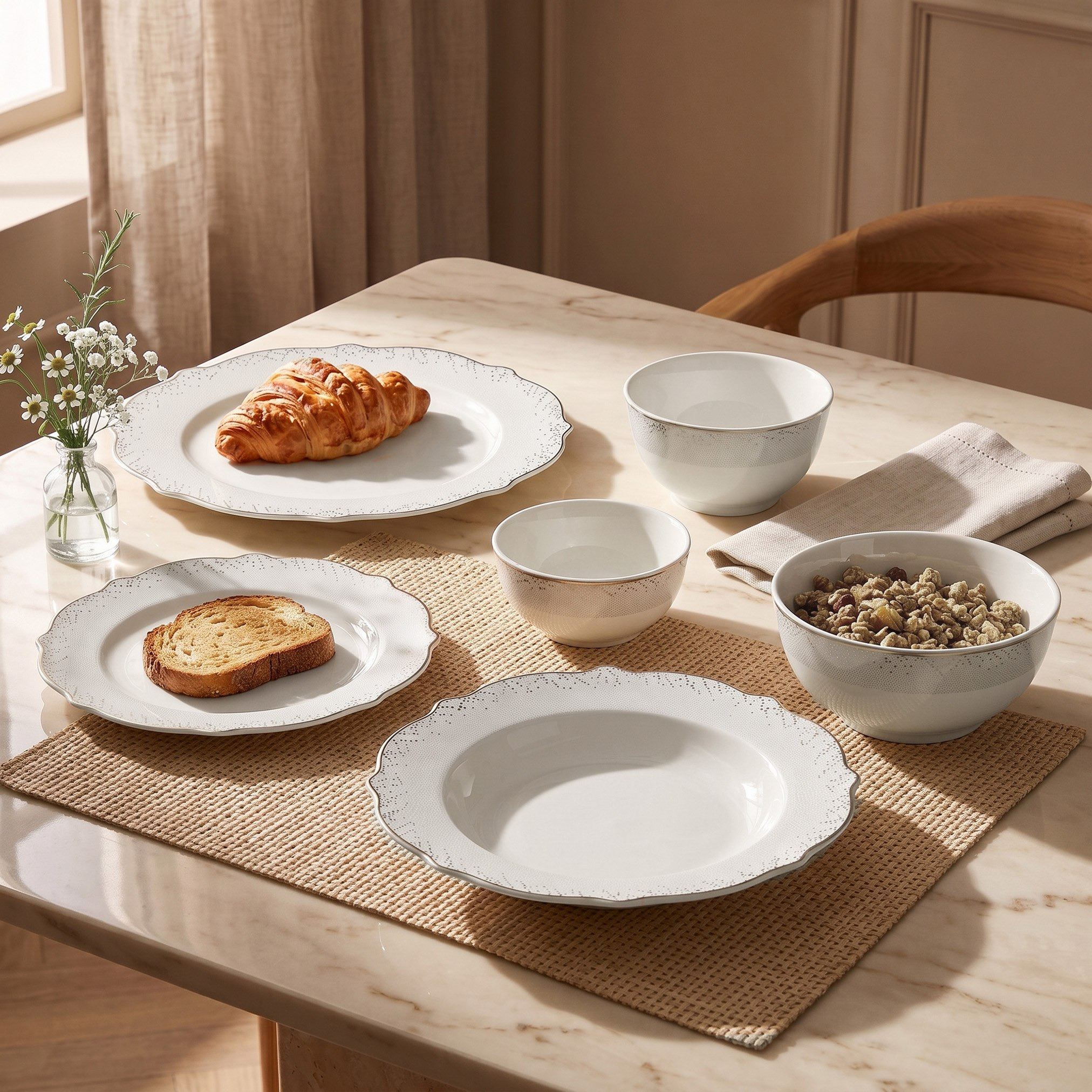 Lena New Bone China Rice Bowl - 12 cm-hbxdecorandfurnishings-tabletop-crockery-image-4