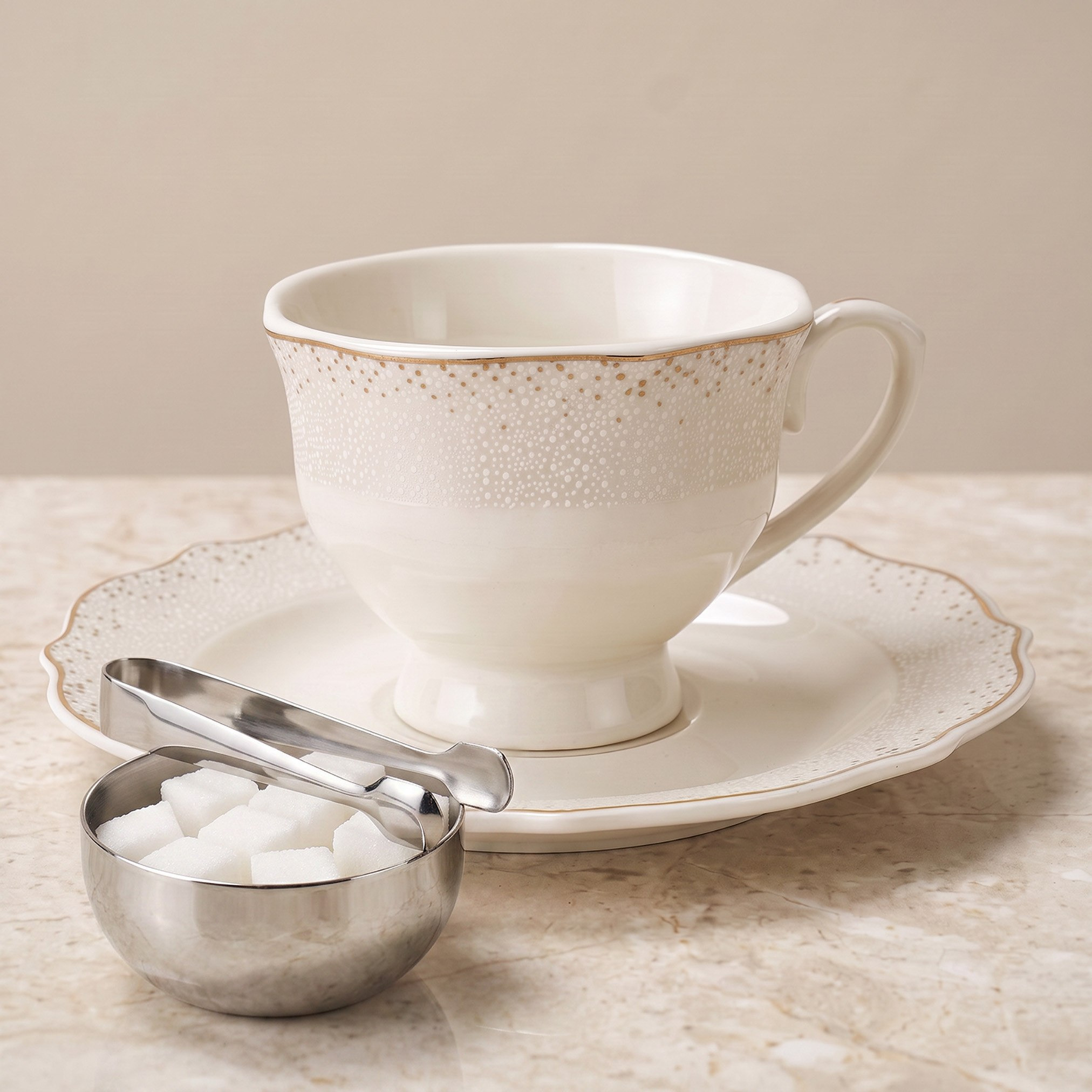 Lena New Bone China Espresso Cup and Saucer Set - 90 ml-hbxkitchen-serveware-image-1