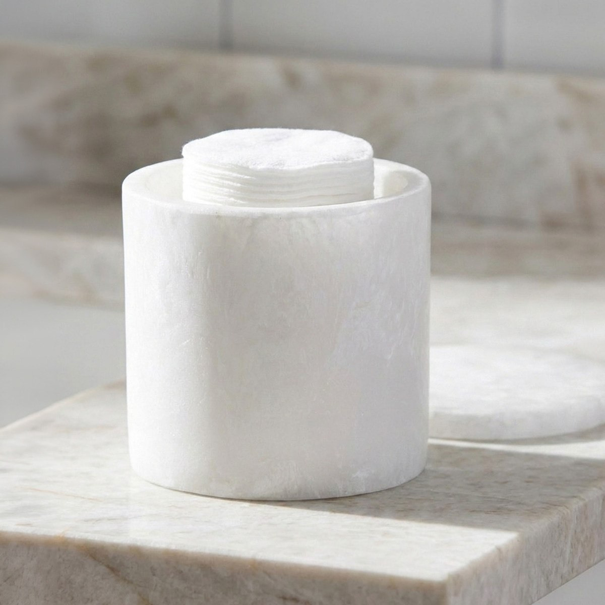 Pearl Resin Cotton Jar-hbxhomeware-bathandlaundry-tissueboxesandcottonjars-image-2
