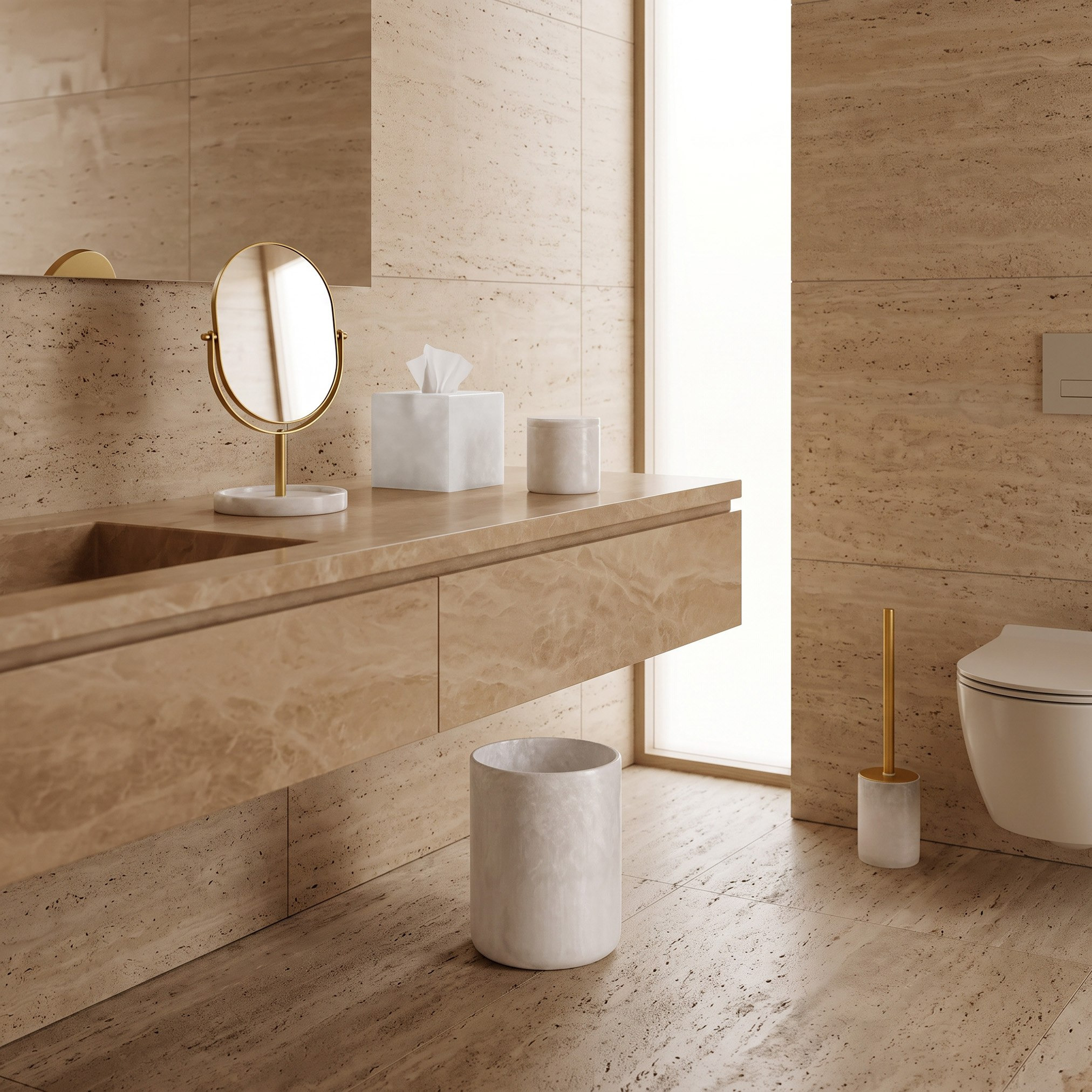 علبة مناديل راتنج من بيرل - 14.5x14.5x14.9 سم-hbxhomeware-bathandlaundry-tissueboxesandcottonjars-image-4