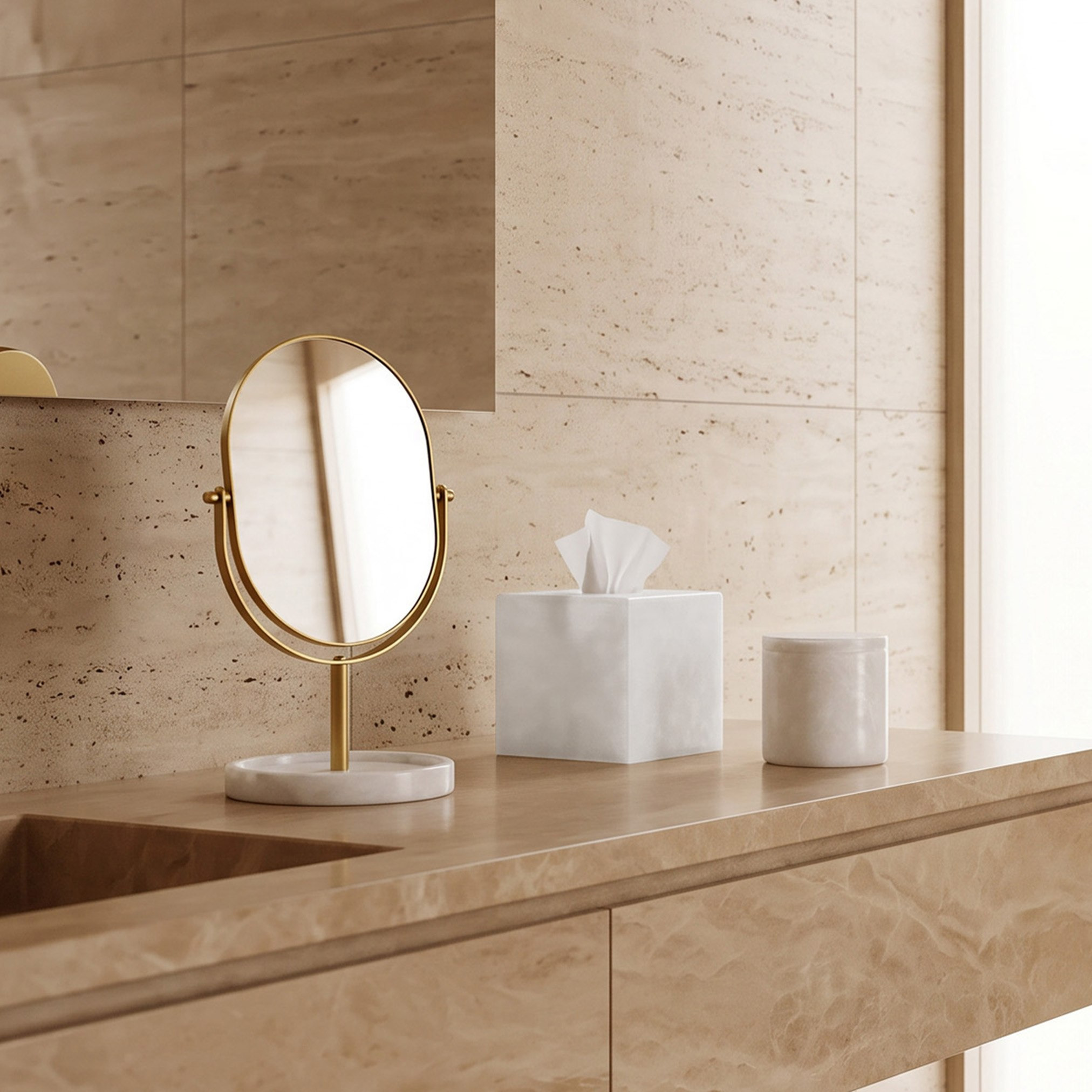 علبة مناديل راتنج من بيرل - 14.5x14.5x14.9 سم-hbxhomeware-bathandlaundry-tissueboxesandcottonjars-image-3