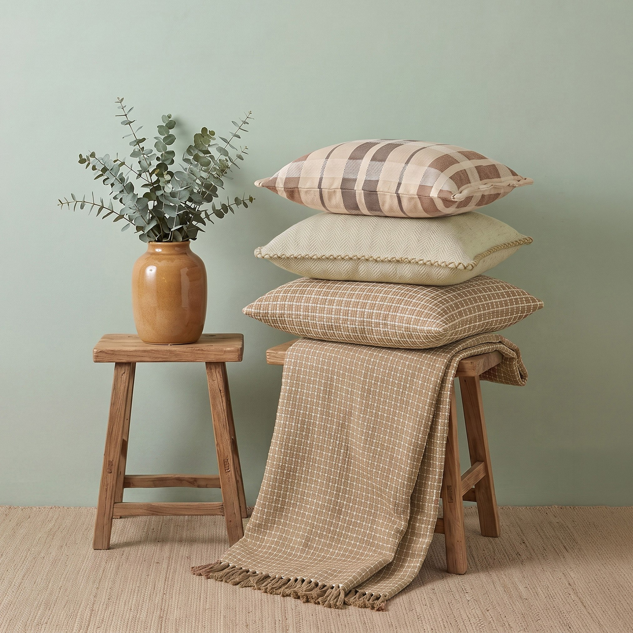 وسادة سادة محشوة بتصميم بارز من تيرا - 50x50 سم-hbxlivingroom-furnishings-cushionsandcovers-filledcushions-image-5