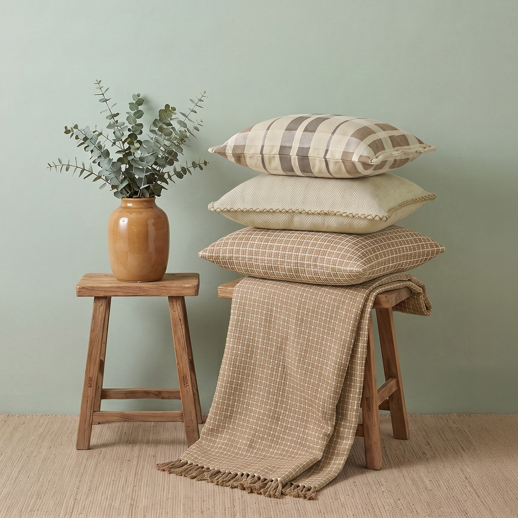 Terra Broken Stripe Filled Cushion - 50x50 cm-hbxlivingroom-furnishings-cushionsandcovers-filledcushions-image-4