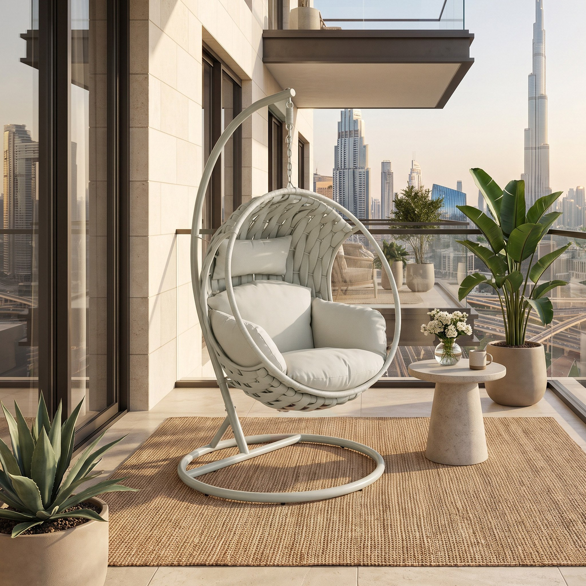 Vera Tressa Outdoor Swing with Cushion-hbxfurniture-outdoor-swingsandchairs-image-1
