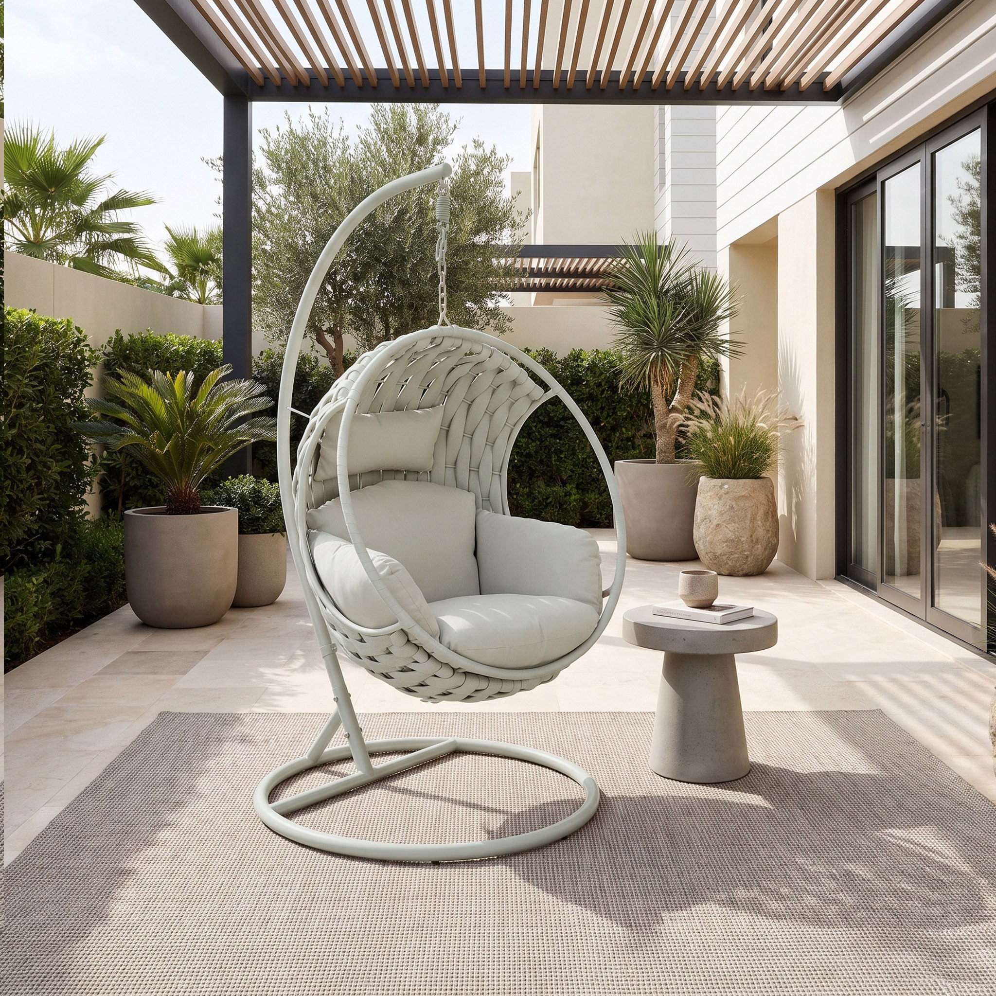 Vera Tressa Outdoor Swing with Cushion-hbxfurniture-outdoor-swingsandchairs-image-2