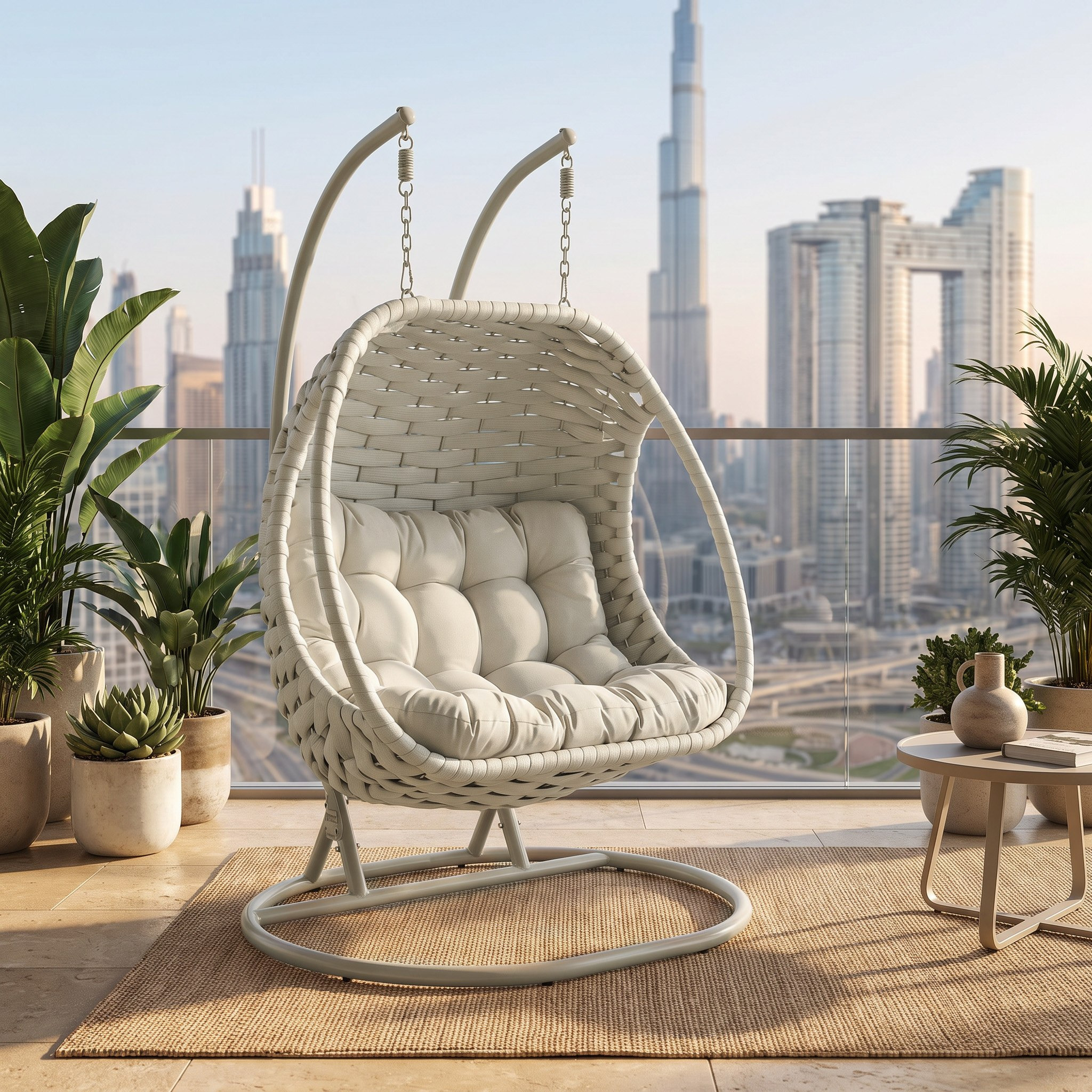 Vera Tressa 2-Seater Outdoor Swing with Cushion-hbxfurniture-outdoor-swingsandchairs-image-1