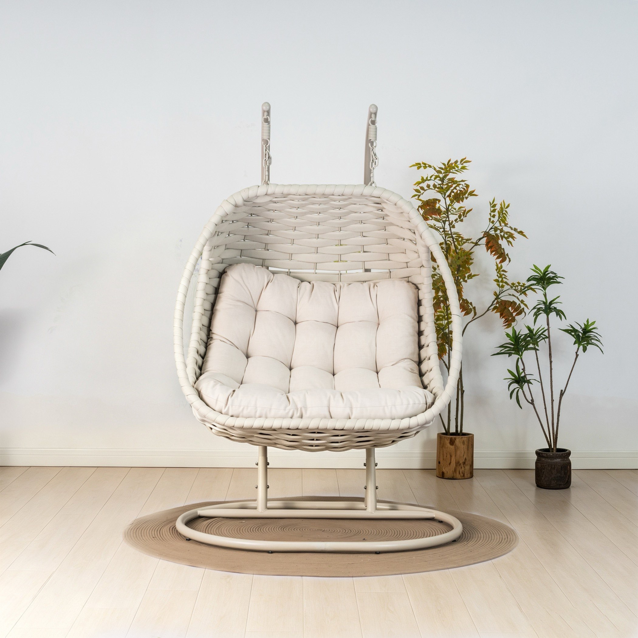 Vera Tressa 2-Seater Outdoor Swing with Cushion-hbxfurniture-outdoor-swingsandchairs-image-5