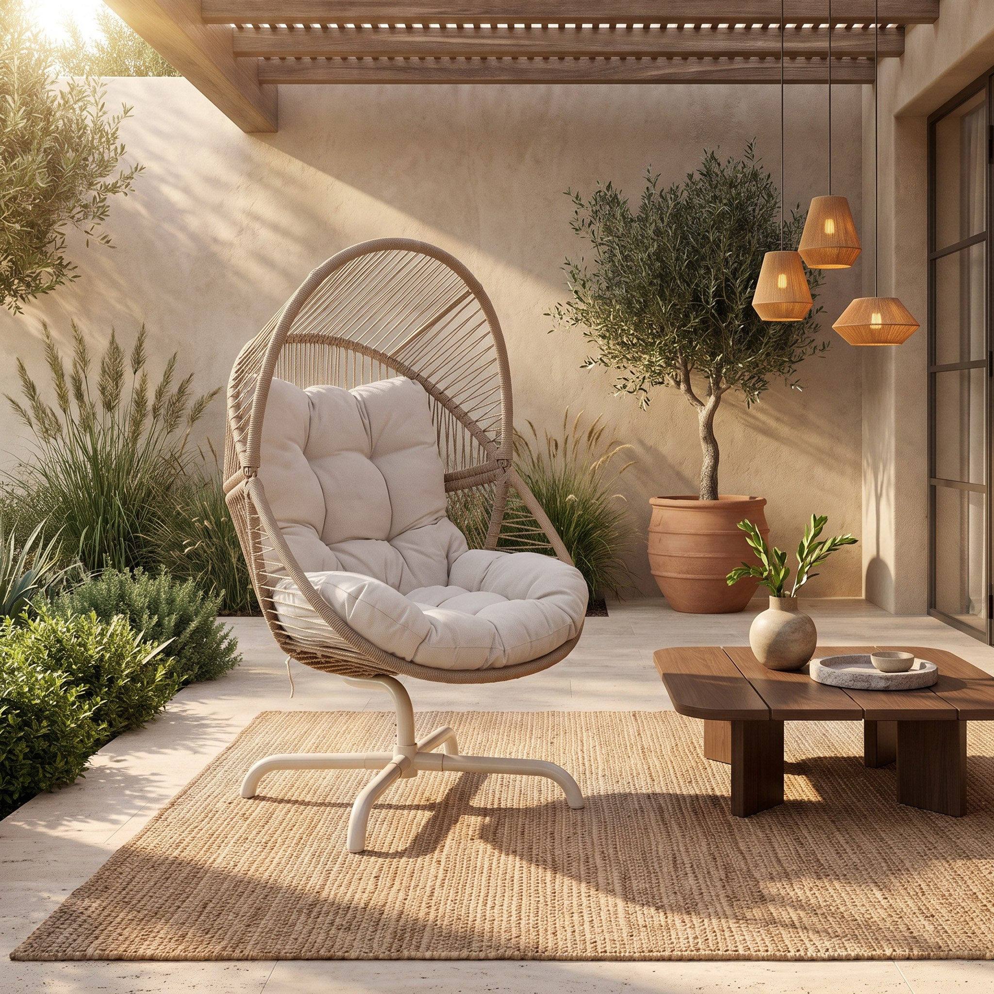 كرسي خارجي دوّار بتصميم شرنقة مع وسائد من موفو فيرا جلوريا-hbxfurniture-outdoor-swingsandchairs-image-3
