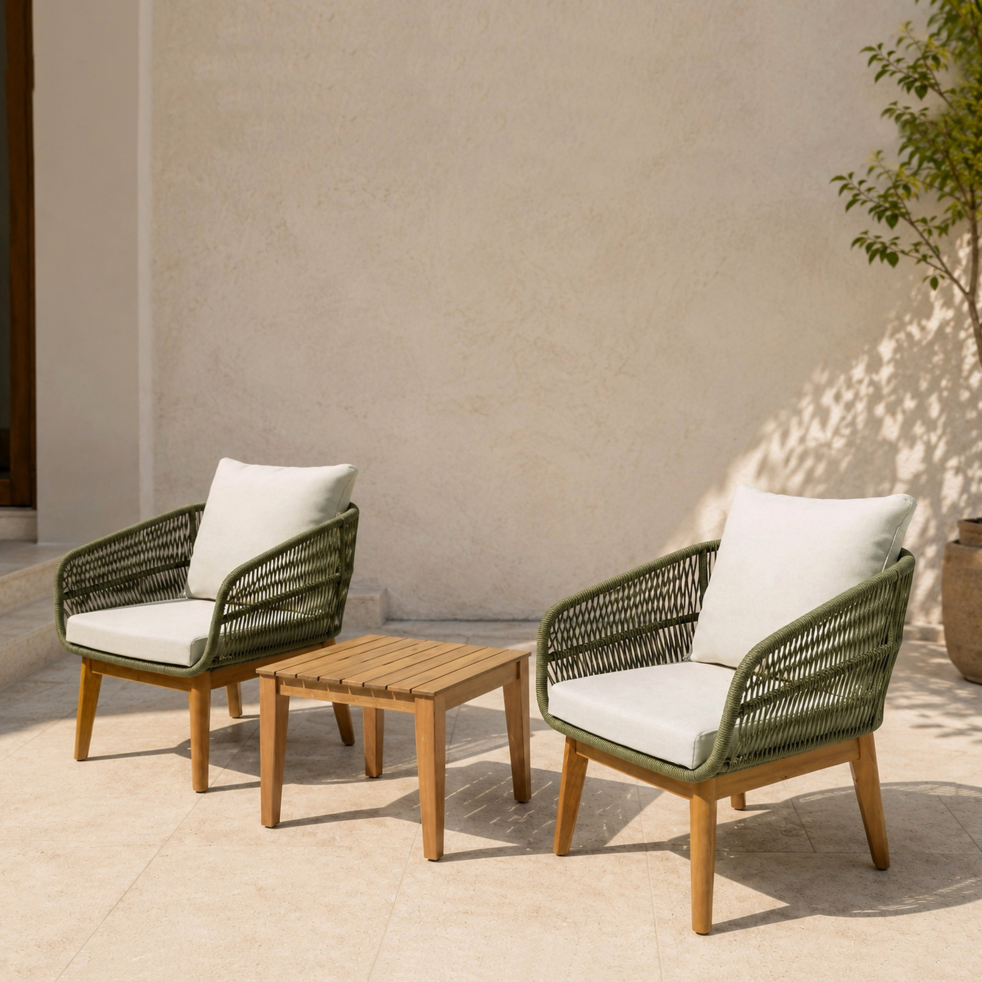 Vera Mayfair 1+2 Outdoor Wooden Balcony Set with Cushion-hbxoutdoor-hbxoutdoorfurniture-sofasets-image-2
