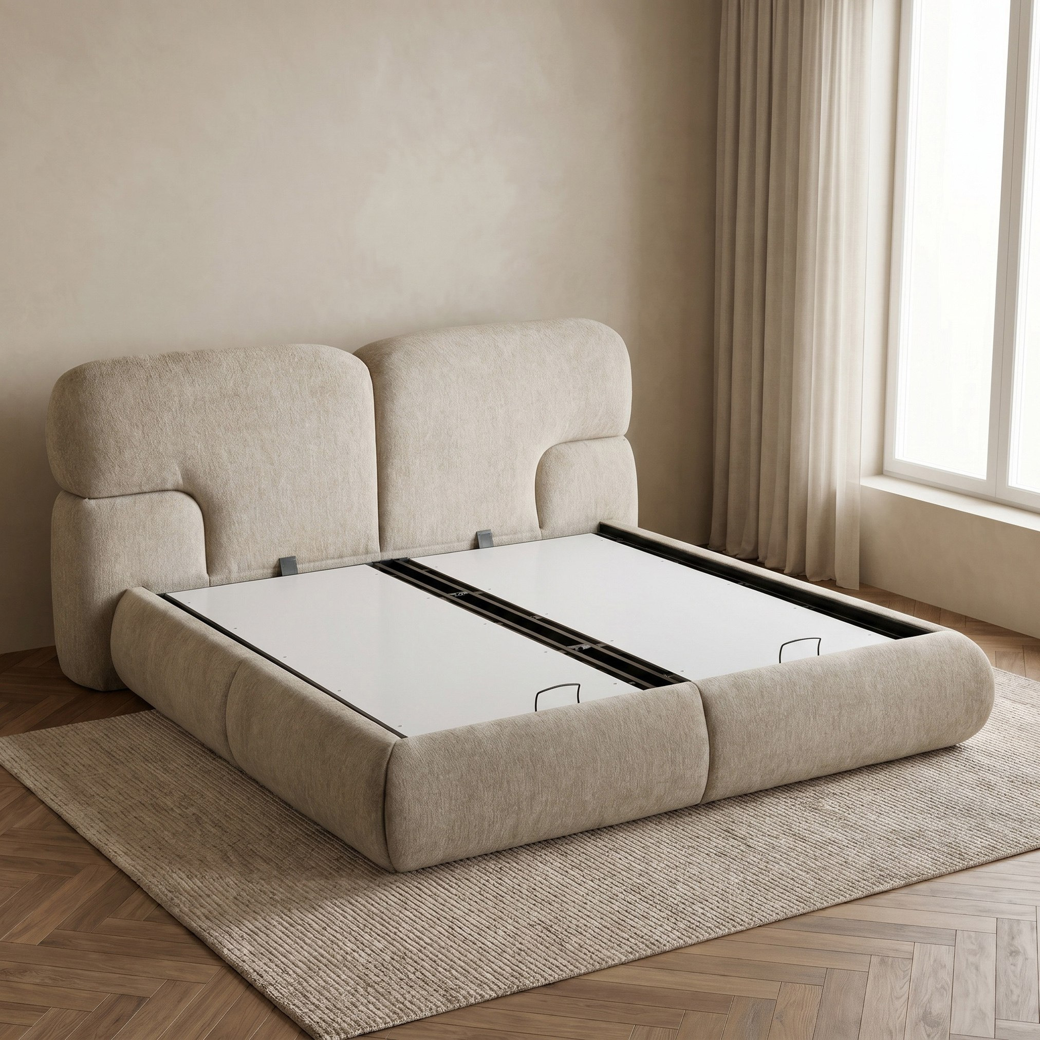 Movo Fabio Solace King Bed with Storage - 180x200 cm-hbxfurniture-bedsandbedsets-beds-king-image-6