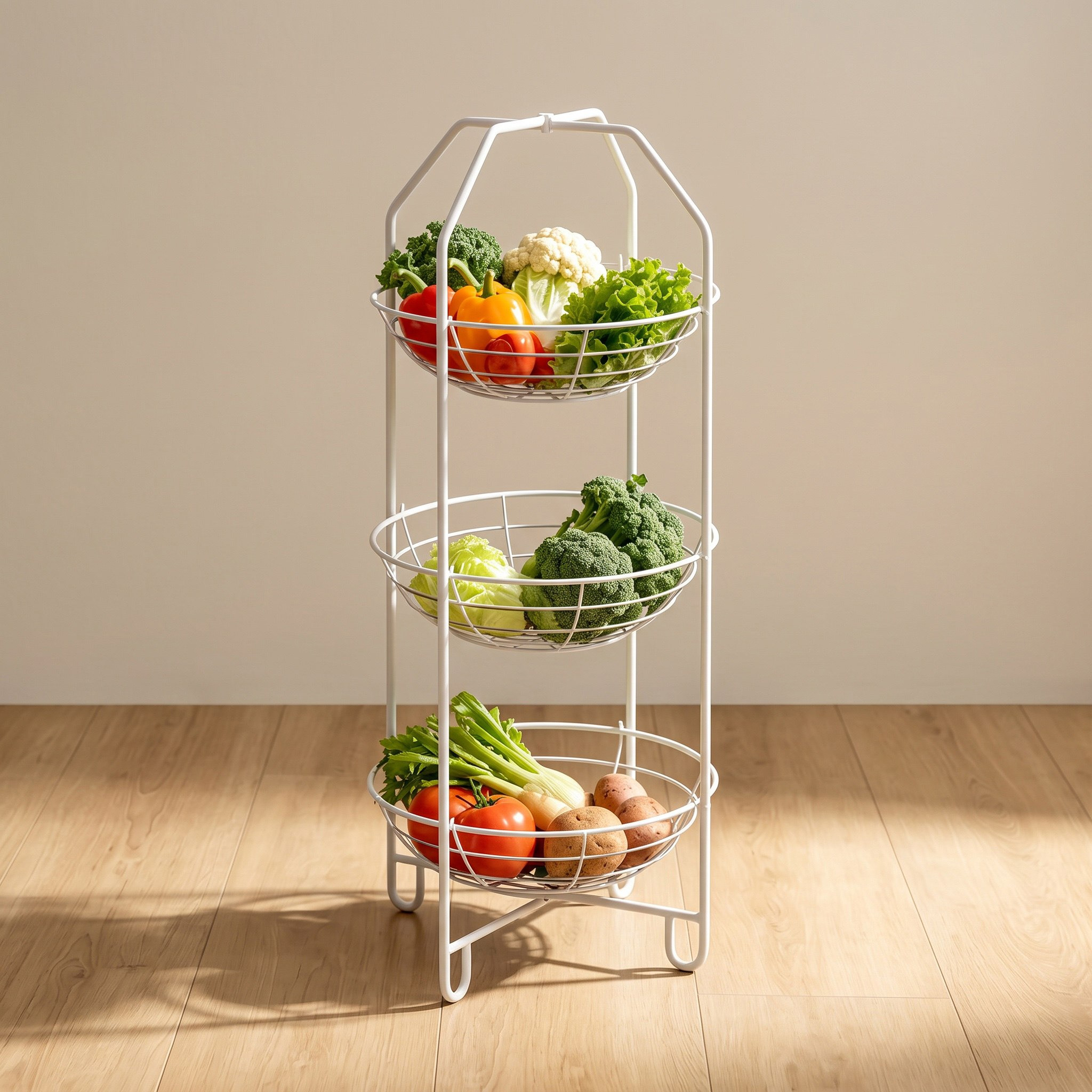 سلة مطبخ ترولي 3 طوابق من كوفارا - 29.9x72 سم-hbxhomeware-kitchenware-kitchentrolleys-image-1