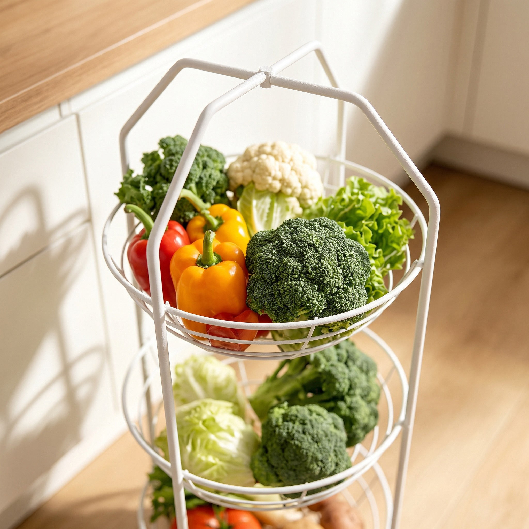 سلة مطبخ ترولي 3 طوابق من كوفارا - 29.9x72 سم-hbxhomeware-kitchenware-kitchentrolleys-image-4