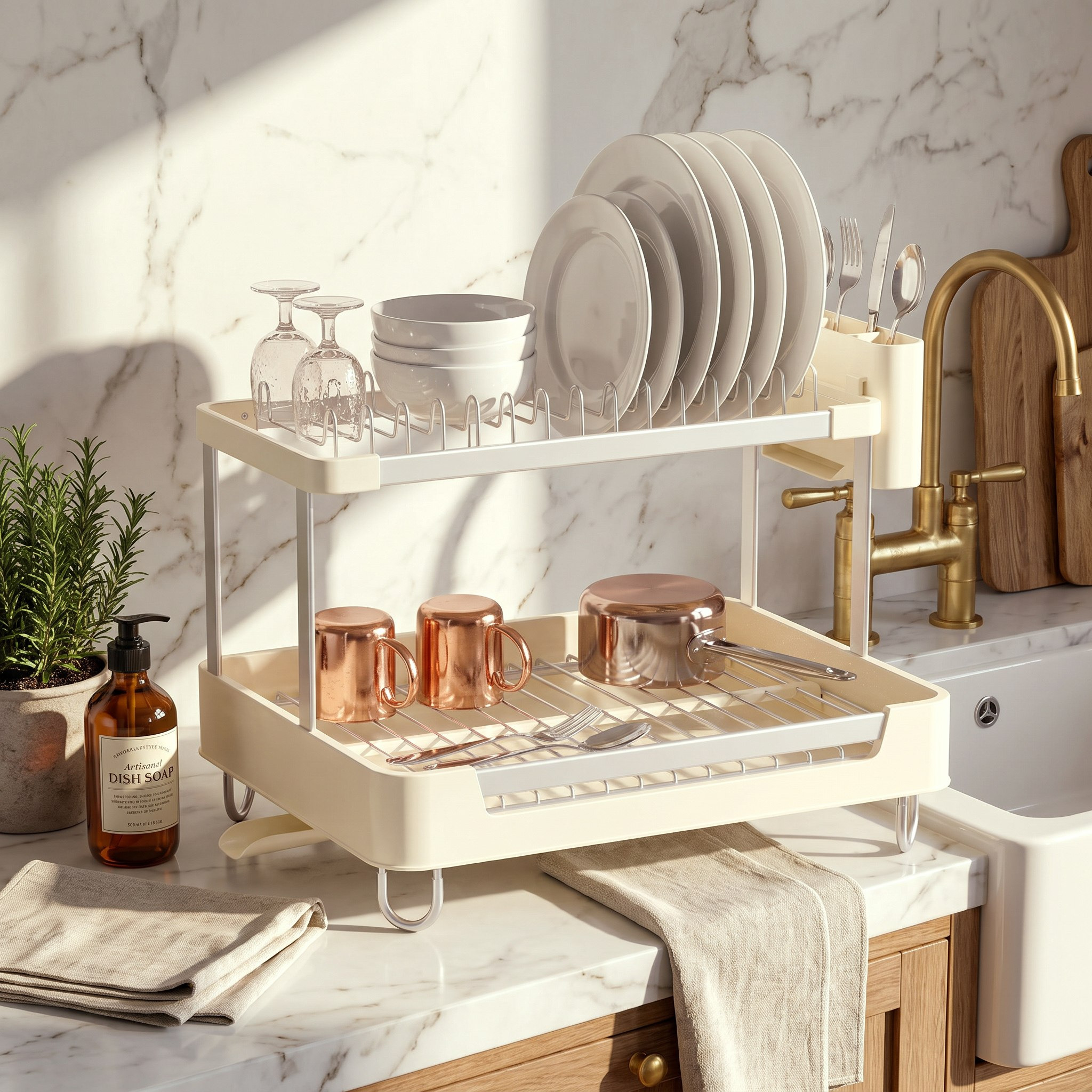 Apex 2-Tier Dish Rack - 45x35x33 cm-PROMO_HB_SA_ALRHAJI_09092026-image-5