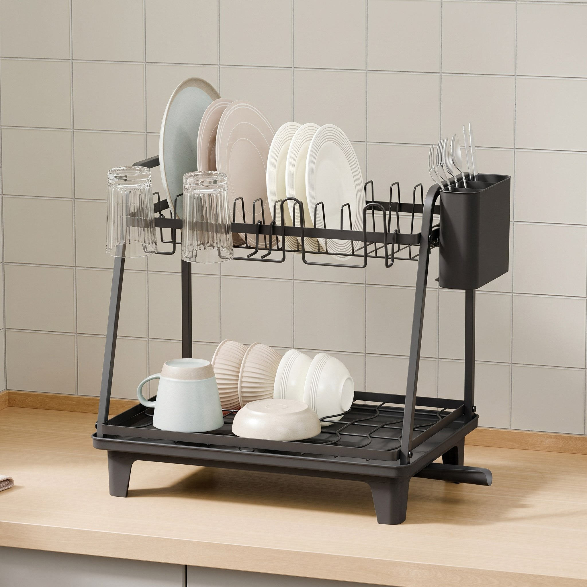 Daisy 2-Tier Dish Rack - 47x29x40 cm-PROMO_HB_SA_ALRHAJI_09092026-image-1