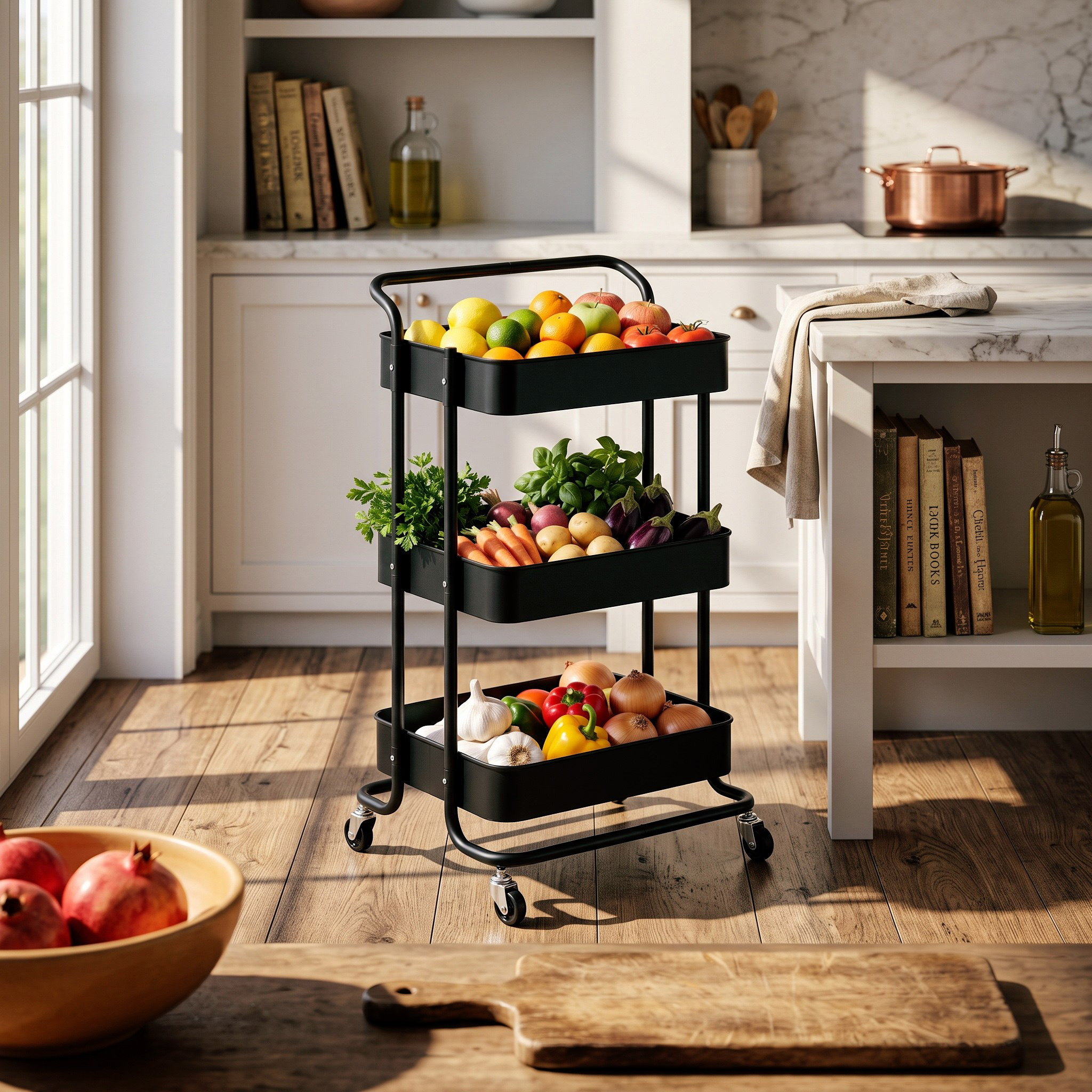 Covara 3-Tier Kitchen Trolley - 44x33x77 cm-hbxhomeware-kitchenware-kitchentrolleys-image-5