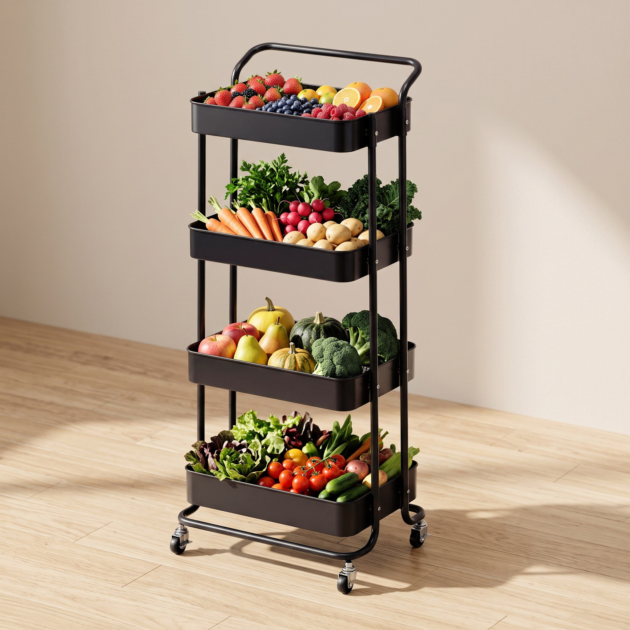 Zen 4-Tier Kitchen Trolley-hbxhomeware-kitchenware-kitchentrolleys-image-1