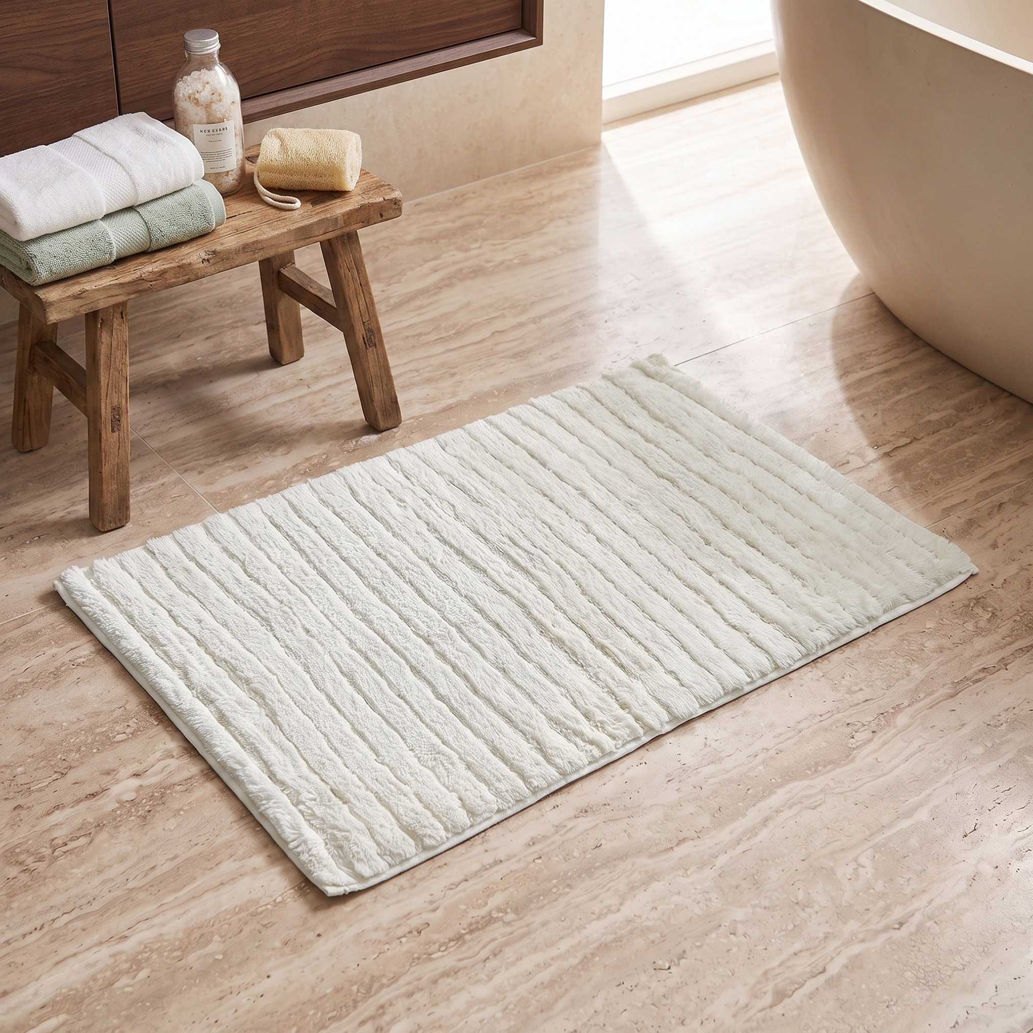 Opulence Cotton Viscose Bath Mat - 40x60 cm-hbxbedroom-floorcoverings-bathmats-image-1