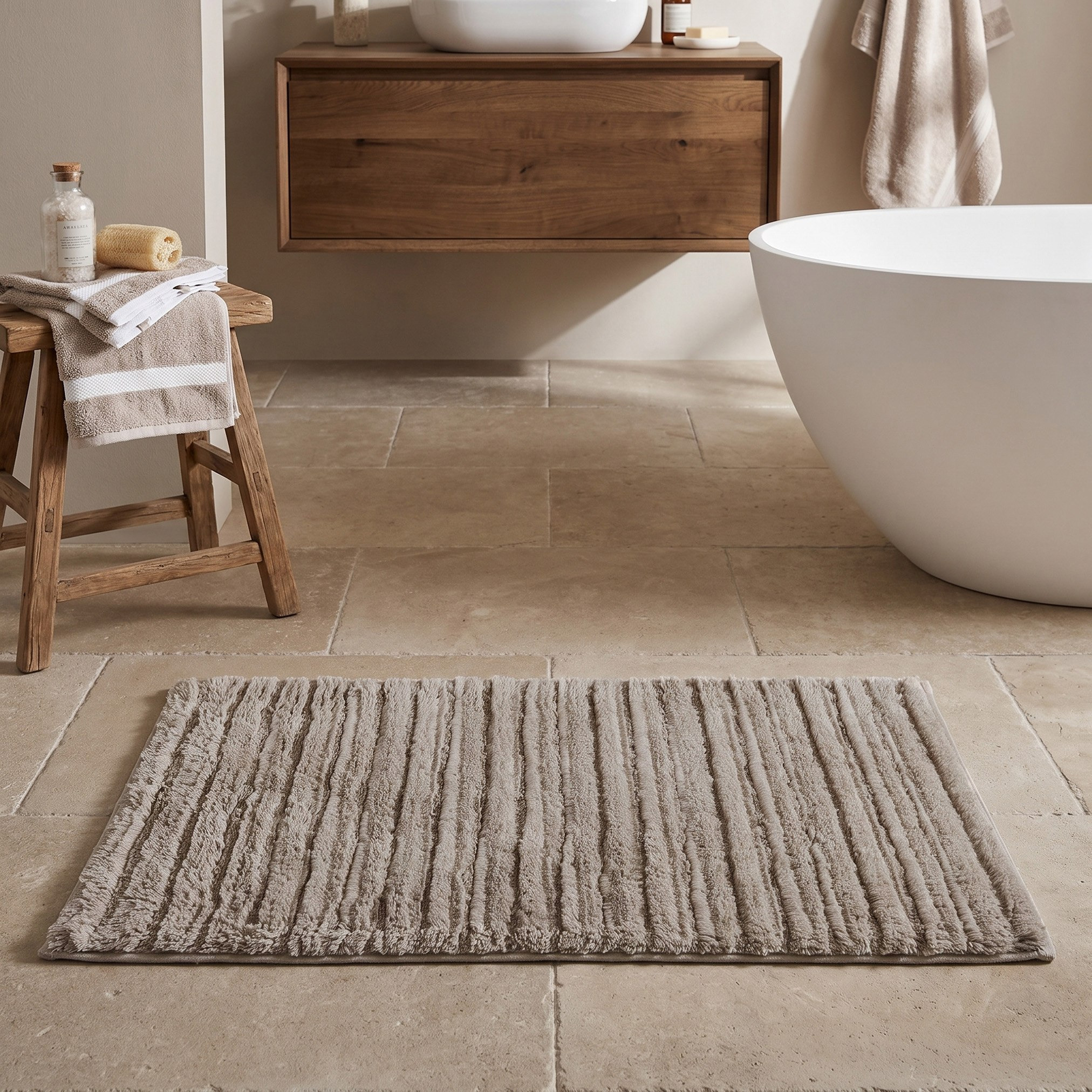 Opulence Cotton Viscose Bath Mat - 40x60 cm-hbxbedroom-floorcoverings-bathmats-image-1