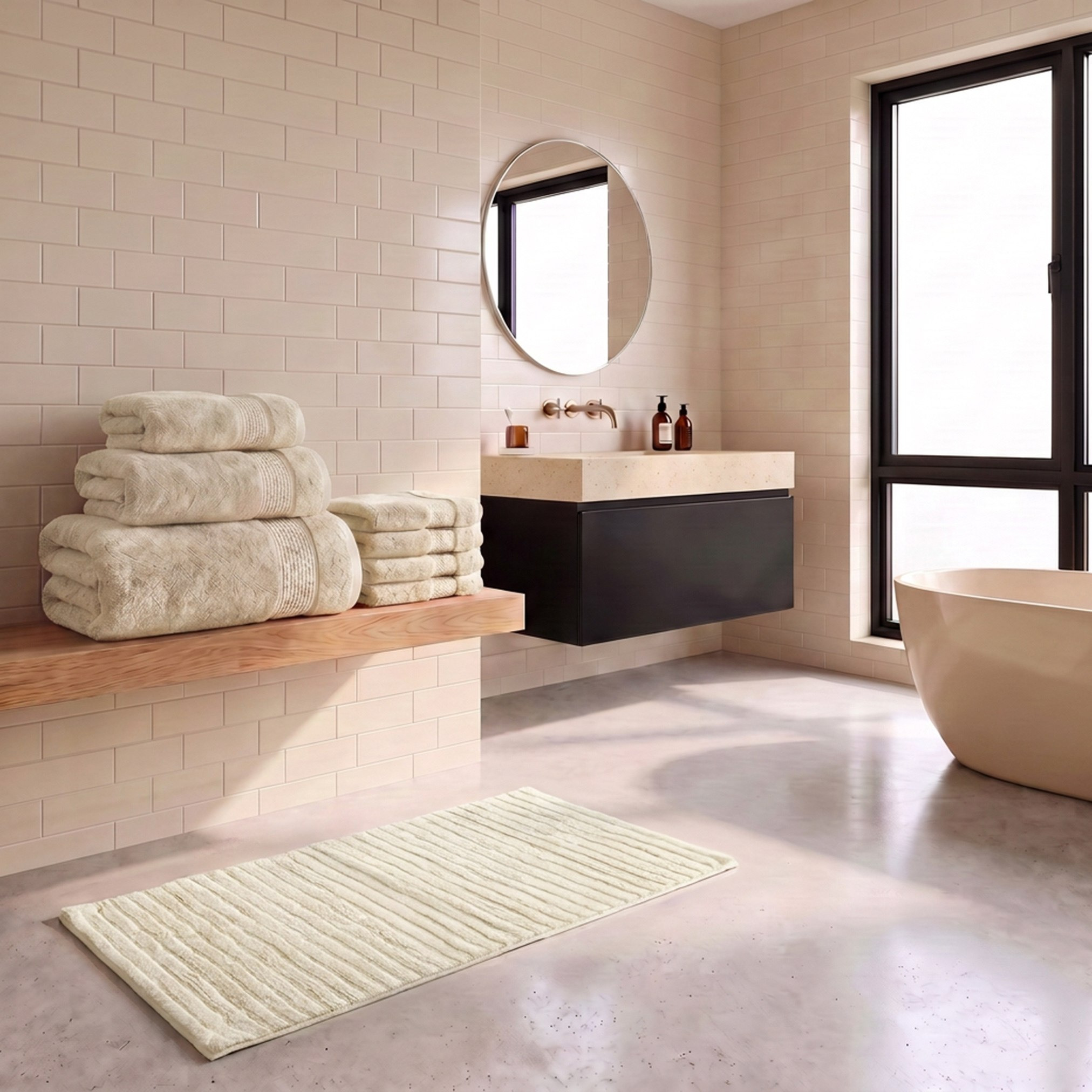 سجادة حمام من القطن والفيسكوز من أوبولنس - 60×90 سم-hbxbedroom-floorcoverings-bathmats-image-4