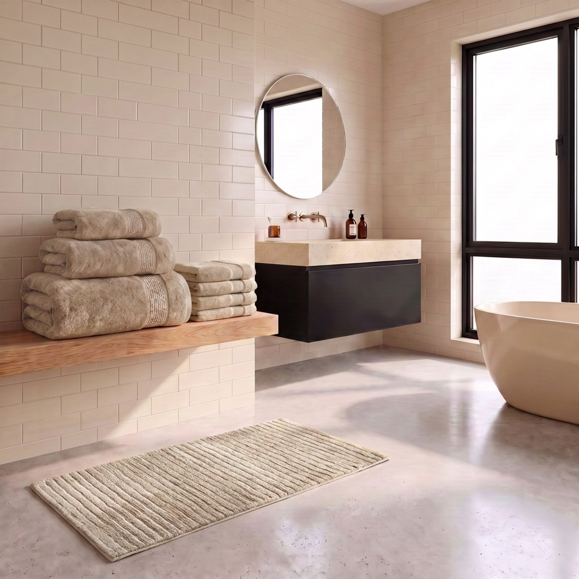 سجادة حمام من القطن والفيسكوز من أوبولنس - 60×90 سم-hbxbedroom-floorcoverings-bathmats-image-4