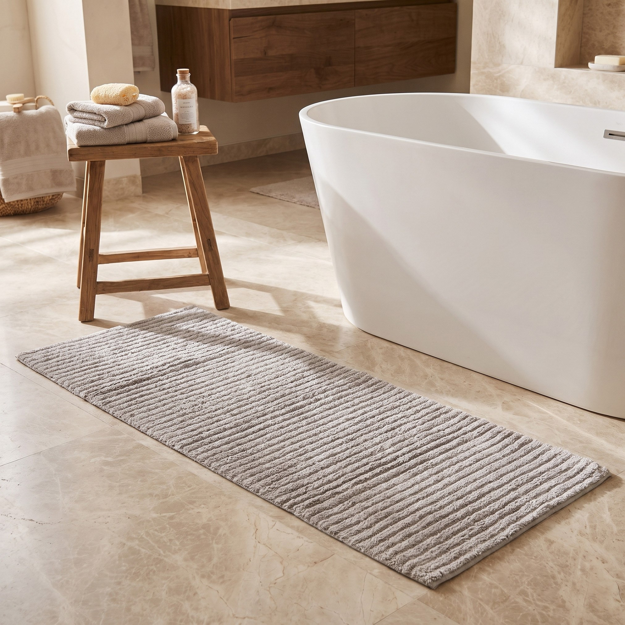 سجادة حمام من القطن والفسكوز من أوبولنس - 50×150 سم-hbxbedroom-floorcoverings-bathmats-image-1