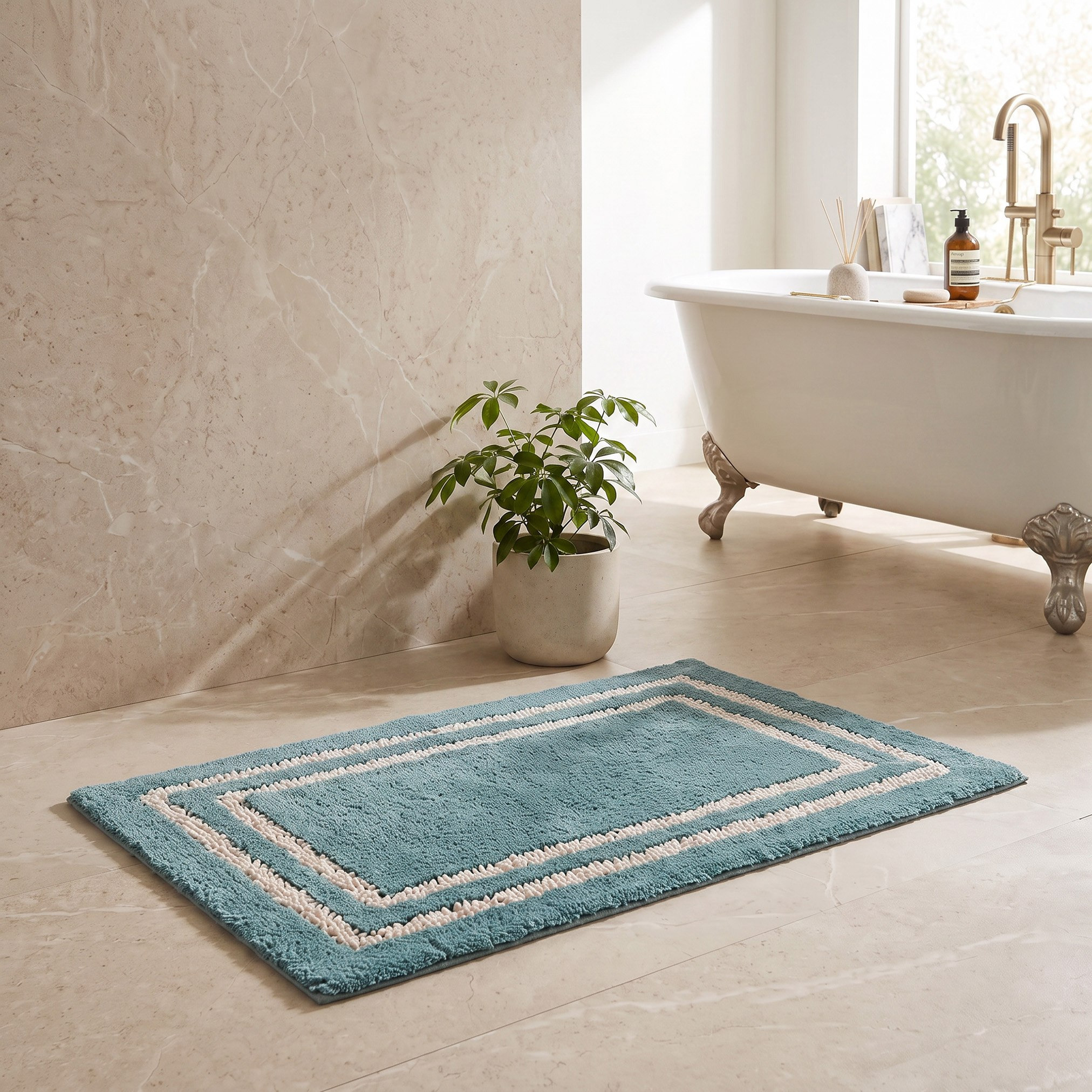 سجادة حمام من المايكرو شينيل سريعة الجفاف - 60×90 سم-hbxbedroom-floorcoverings-bathmats-image-3